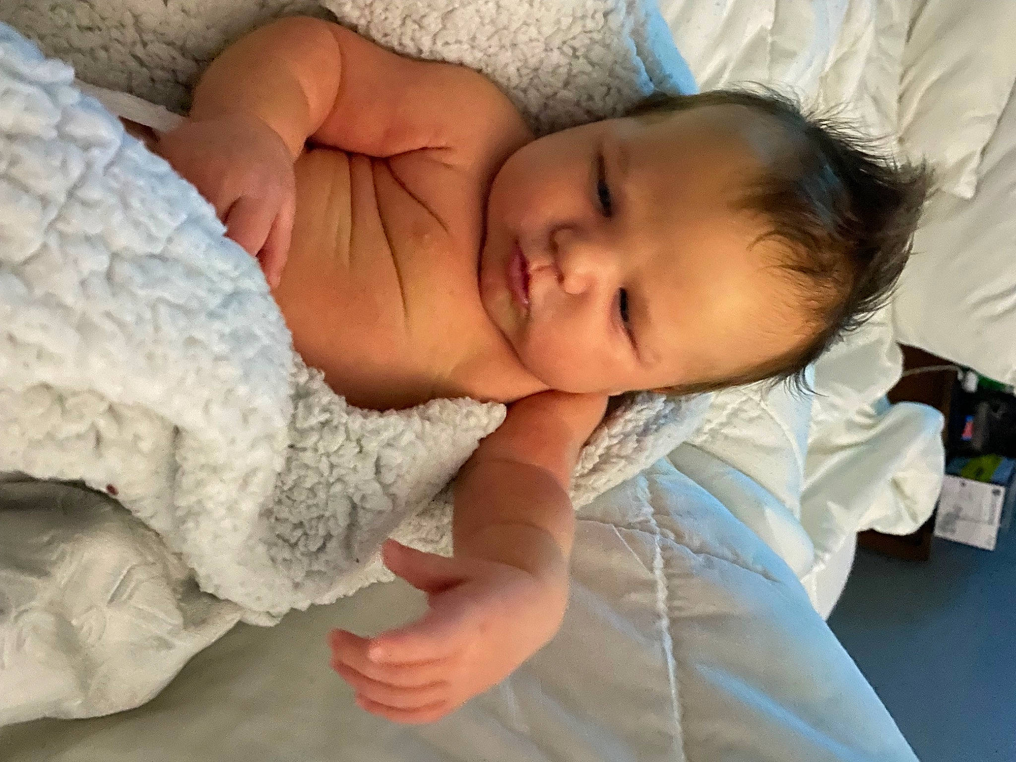 Brandon Jr joined the competition — help win amazing prizes! baby, baby_products, baby_sleeping, baby_toddler_clothing, bedding, bedtime, cheek, child, comfort, eyelash, finger, gesture, happy, linens, nap, person, skin, sleep, sleeve, textile