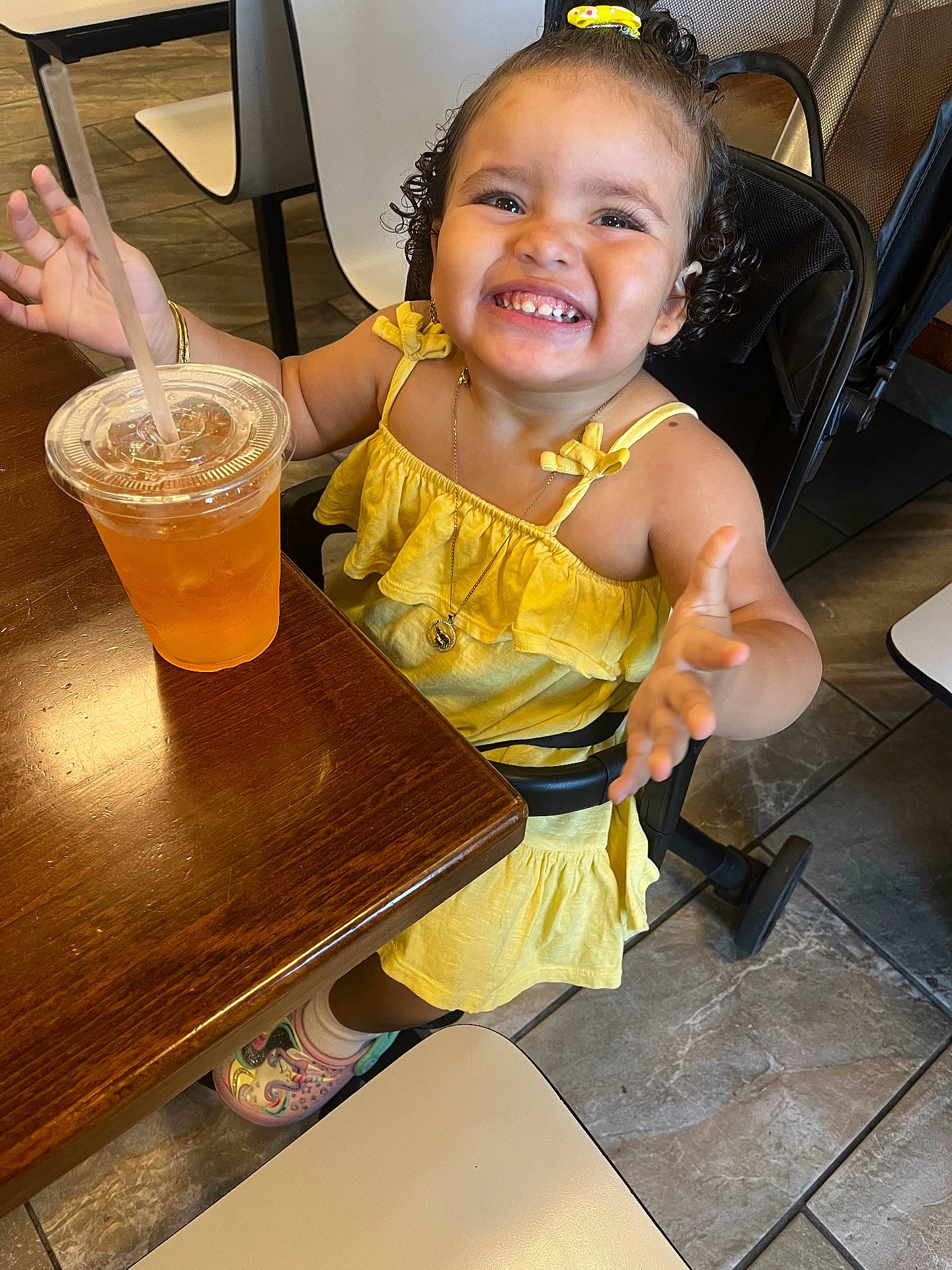 Cateleya is registered to the contest to win money with this photo: bodypart, child, cream, cutlery, dessert, diningtable, face, female, finger, furniture, girl, glass, hand, head, person, photography, portrait, spoon, table, wood