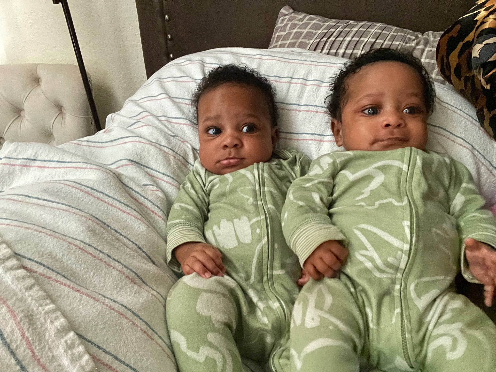 Aiden And Caiden joined the competition — help win amazing prizes! baby, baby_toddler_clothing, bedding, cheek, child, comfort, couch, eye, face, facial_expression, fun, happy, head, iris, linens, person, room, sitting, skin, throw_pillow