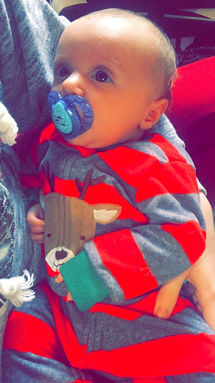 Braylin joined the competition — help win amazing prizes! baby, baby_products, baby_toddler_clothing, carmine, cheek, child, comfort, electric_blue, face, fun, happy, pattern, person, personal_protective_equipment, red, sitting, skin, sleeve, toddler