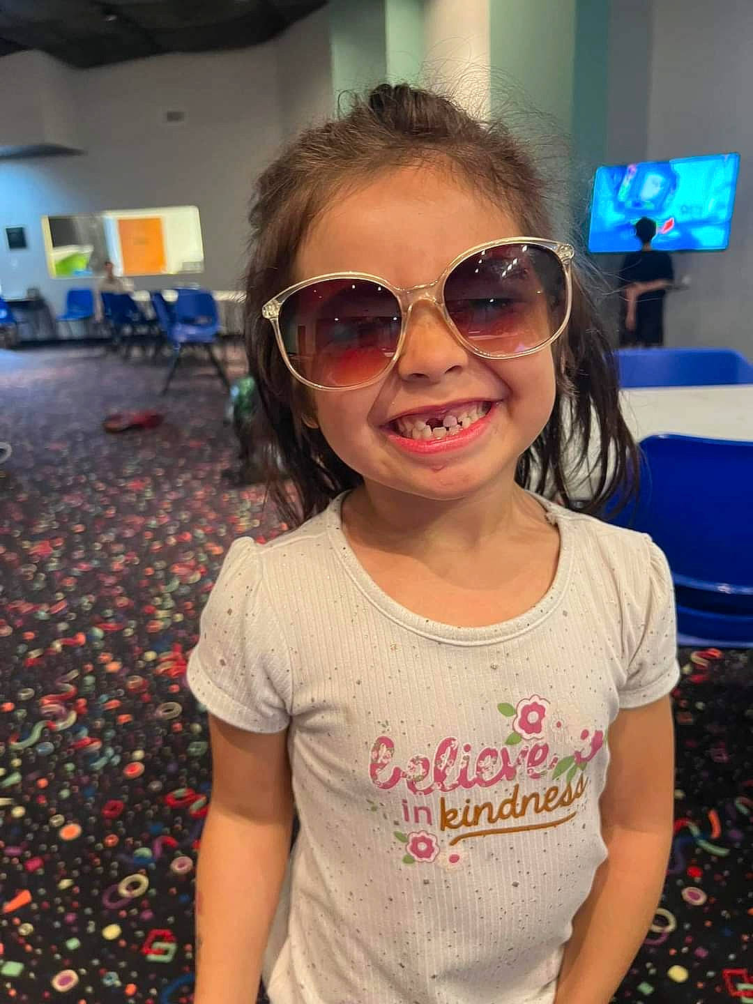 Ryleigh joined the competition — help win amazing prizes! blond, child, cool, electric_blue, event, eyewear, fashion, fun, goggles, happy, joy, leisure, lip, people, person, personal_protective_equipment, skin, sleeve, smile, sunglasses