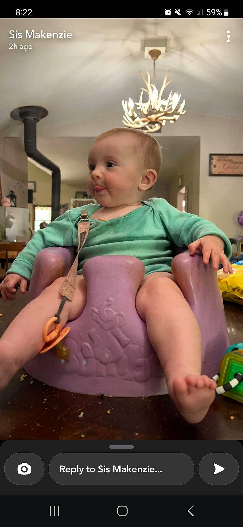 Angela Grace Petersheim is registered to the contest to win money with this photo: abdomen, arm, baby, baby_toddler_clothing, bathing, beauty, cheek, chest, child, finger, fun, happy, jewellery, person, picture_frame, room, sitting, skin, thigh, toddler