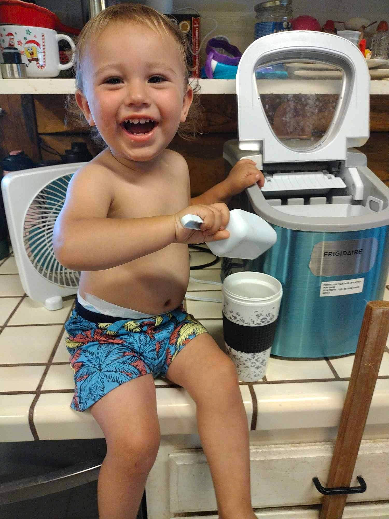 Mateo joined the competition — help win amazing prizes! abdomen, baby, barechested, chest, child, electric_blue, foot, fun, gas, human_leg, joy, knee, leg, machine, person, shorts, smile, snapshot, thigh, toddler