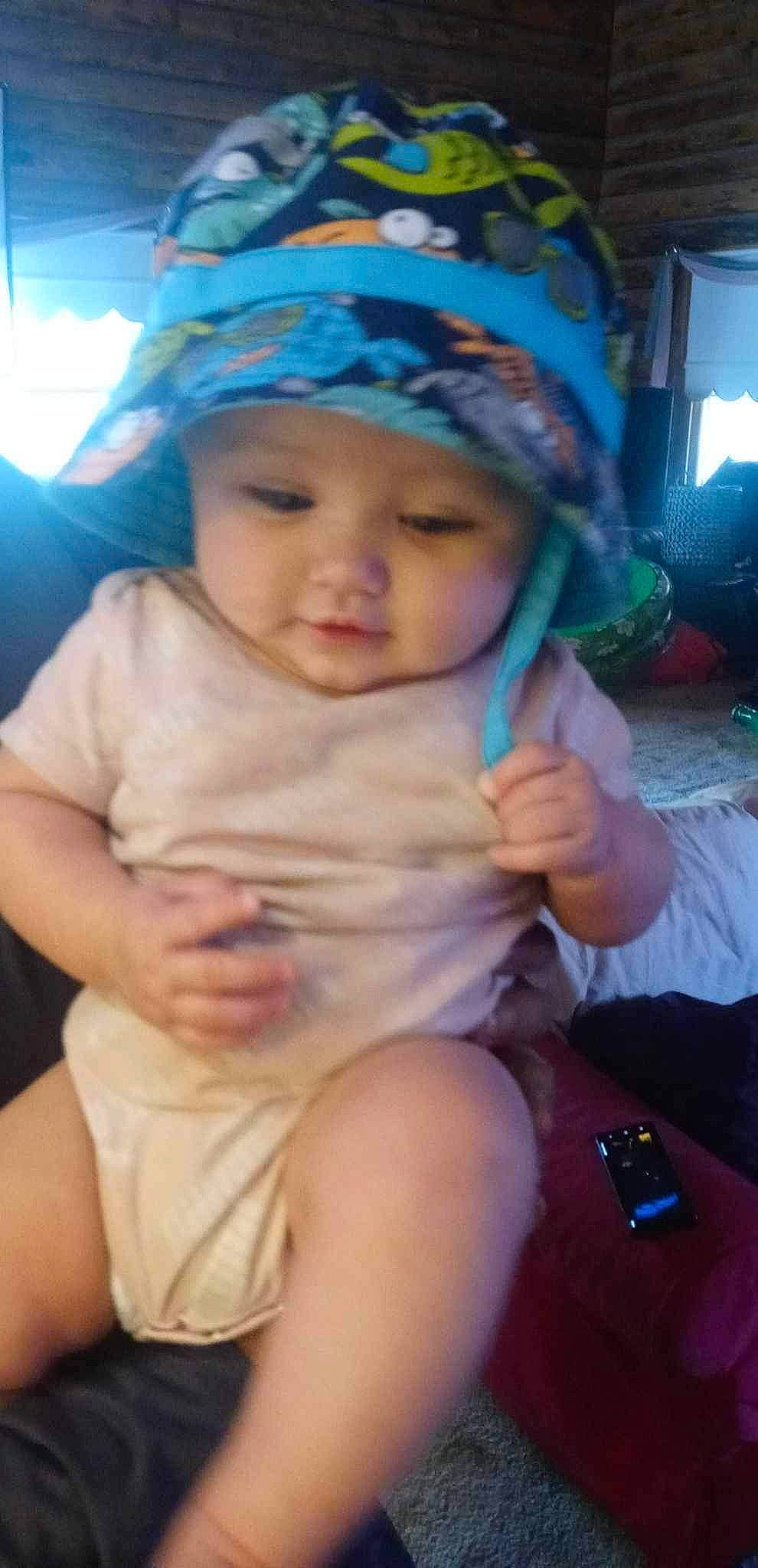 Nova joined the competition — help win amazing prizes! abdomen, baby, baby_products, baby_toddler_clothing, beanie, cap, cheek, child, fashion_accessory, finger, fun, happy, headwear, human_leg, person, personal_protective_equipment, pink, sitting, skin, smile