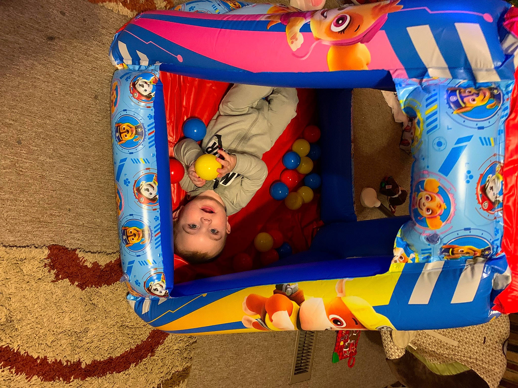 Dawson is registered to the contest to win money with this photo: amusement_park, art, baby, baby_products, baby_toddler_clothing, baby_toys, bounce_house, child, event, fun, happy, inflatable, leisure, outdoor_play_equipment, person, play, playground, recreation, smile, toddler