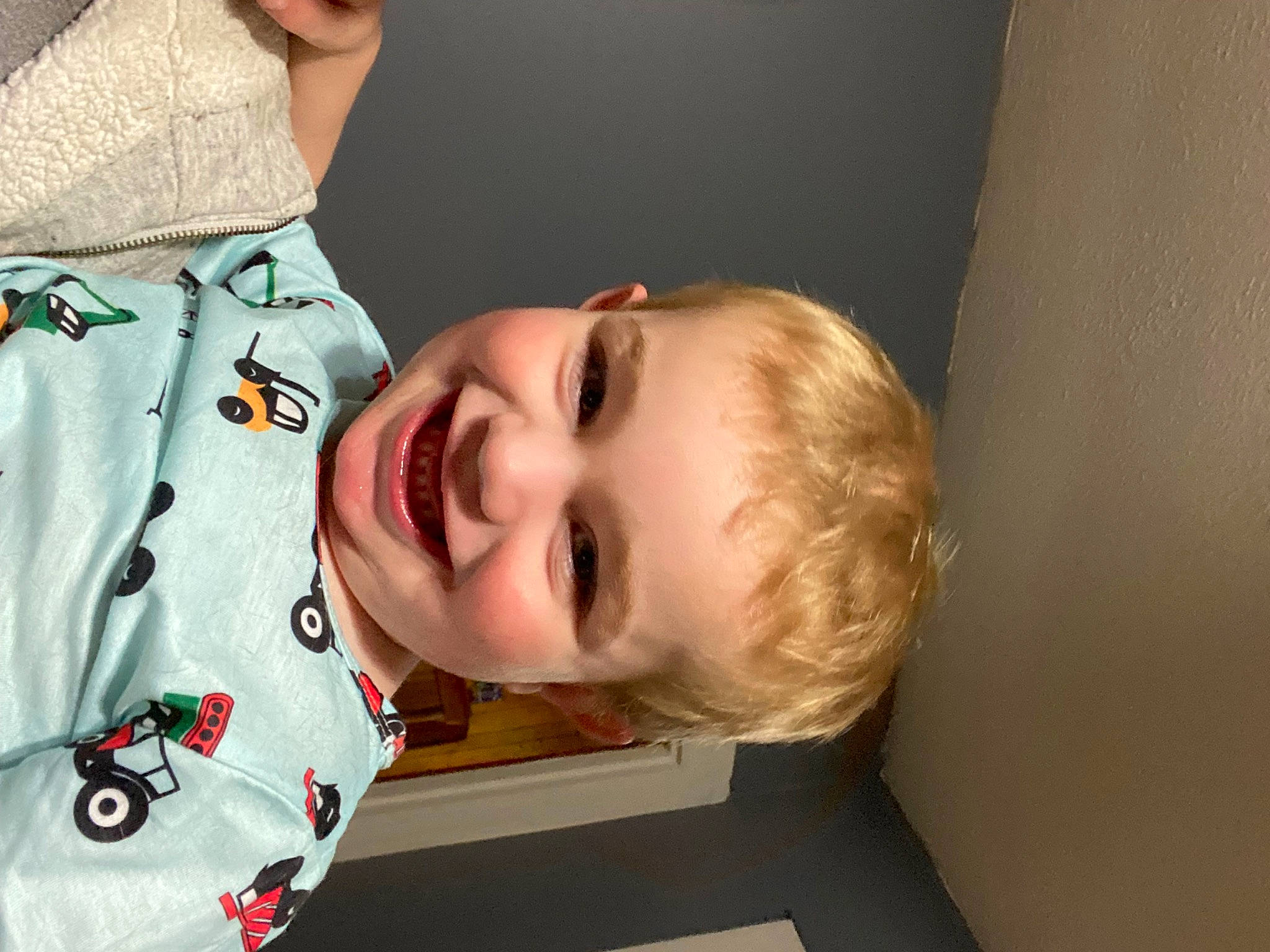 Dawson is registered to the contest to win money with this photo: baby, baby_laughing, baby_toddler_clothing, cheek, chin, facial_expression, hairstyle, happy, joy, lip, mammal, mouth, neck, nose, person, product, skin, sleeve, smile, t_shirt
