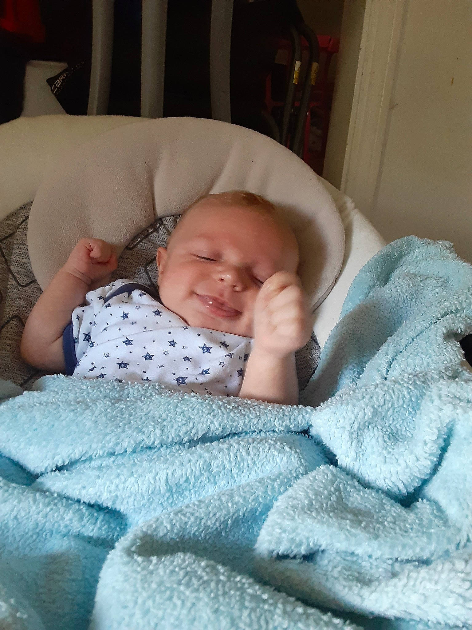 Uriah joined the competition — help win amazing prizes! baby, bedtime, birth, blanket, cheek, child, comfort, furniture, linens, nap, person, skin, sleep, smile, textile, toddler