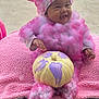 Kayzlee is registered to the contest to win money with this photo: baby, child, costume, pink, pumpkin, paint, blanket, smile, happy, cute, fluffy, outdoor, sitting, face, hands, feet, headwear, playful, holiday, festive
