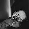 Weston joined the competition — help win amazing prizes! baby, pacifier, fidget_spinner, black_and_white, infant, portrait, closeup, cute, sleepwear, child, face, eyes, mouth, head, resting, indoors, soft_light, blanket, cozy, expression