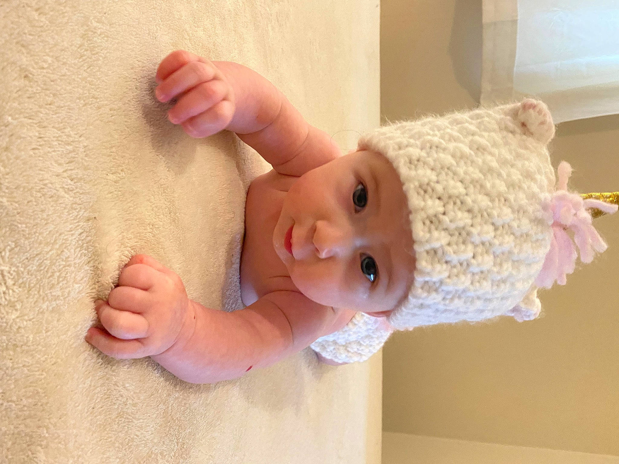 Raelynn joined the competition — help win amazing prizes! baby, baby_products, baby_toddler_clothing, cheek, child, eye, face, finger, foot, gesture, happy, headgear, headwear, lip, nose, person, room, skin, sleeve, thumb