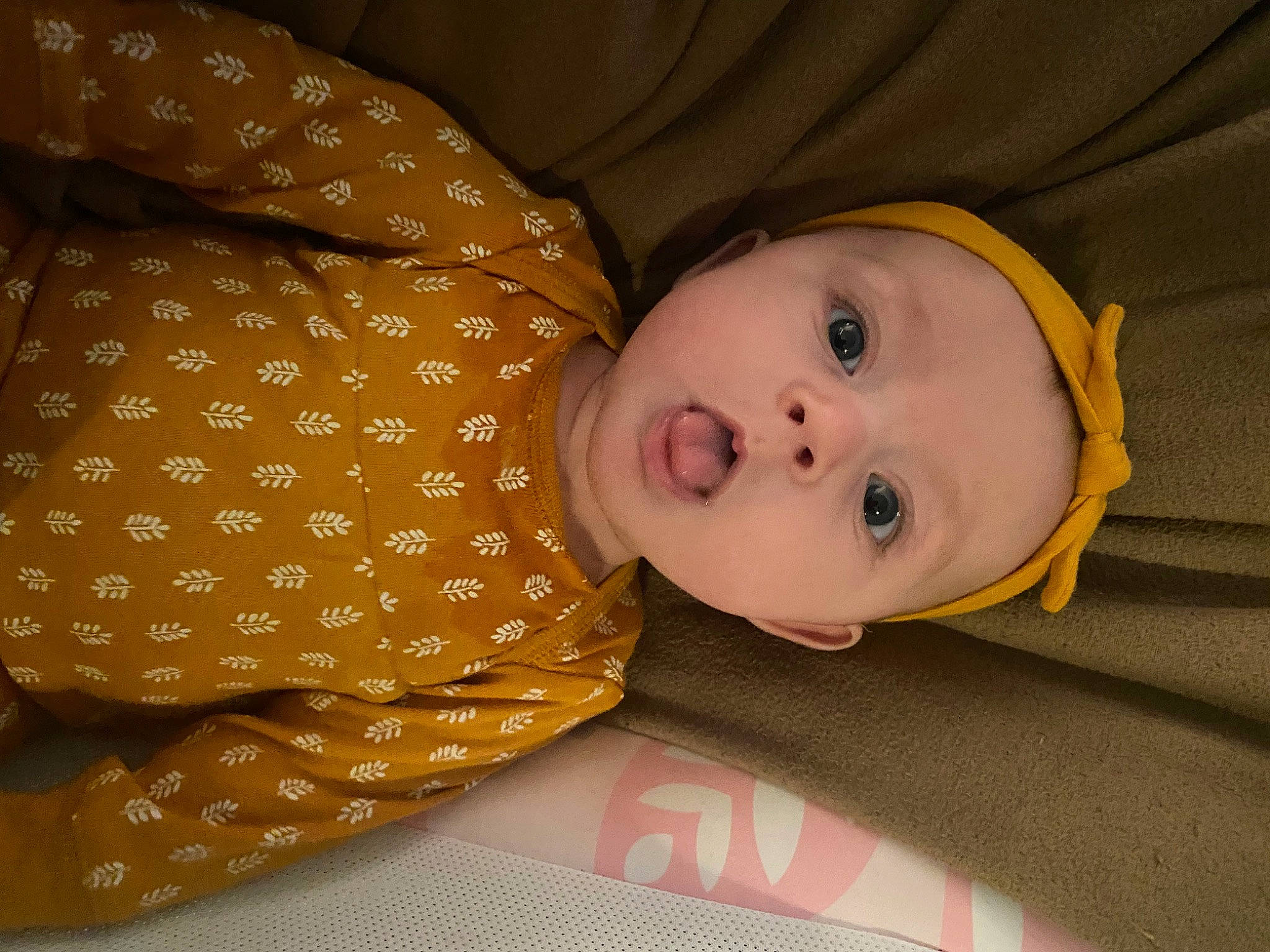 Caroline joined the competition — help win amazing prizes! baby, baby_products, baby_safety, baby_toddler_clothing, cheek, child, comfort, eye, flooring, linens, pattern, person, product, skin, sleeve, surprise, toddler, wood