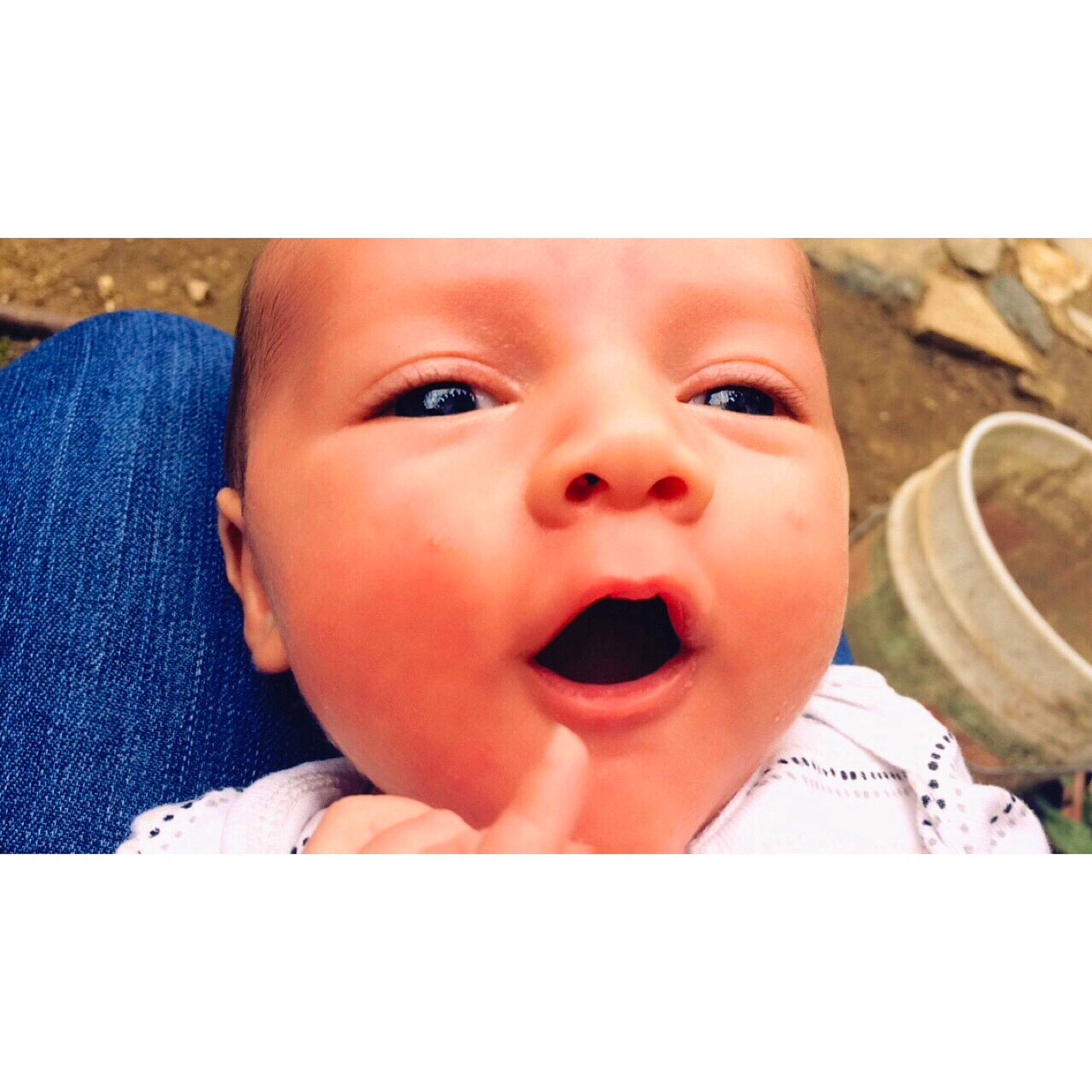 Kolton is registered to the contest to win money with this photo: cheek, child, chin, close_up, ear, face, infant, laughter, lip, mouth, neck, nose, person, smile, toddler, tooth