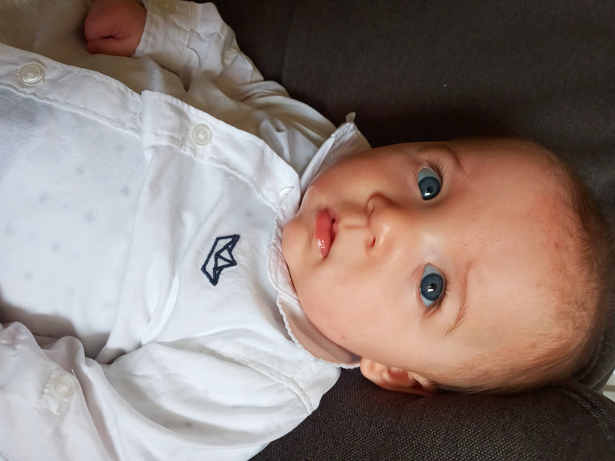 Léssio a rejoint le concours — aidez-le/la à gagner de superbes lots ! baby, baby_toddler_clothing, cheek, child, comfort, eyelash, fur, human_body, mouth, no_expression, nose, person, portrait_photography, room, skin, sleeve, toddler