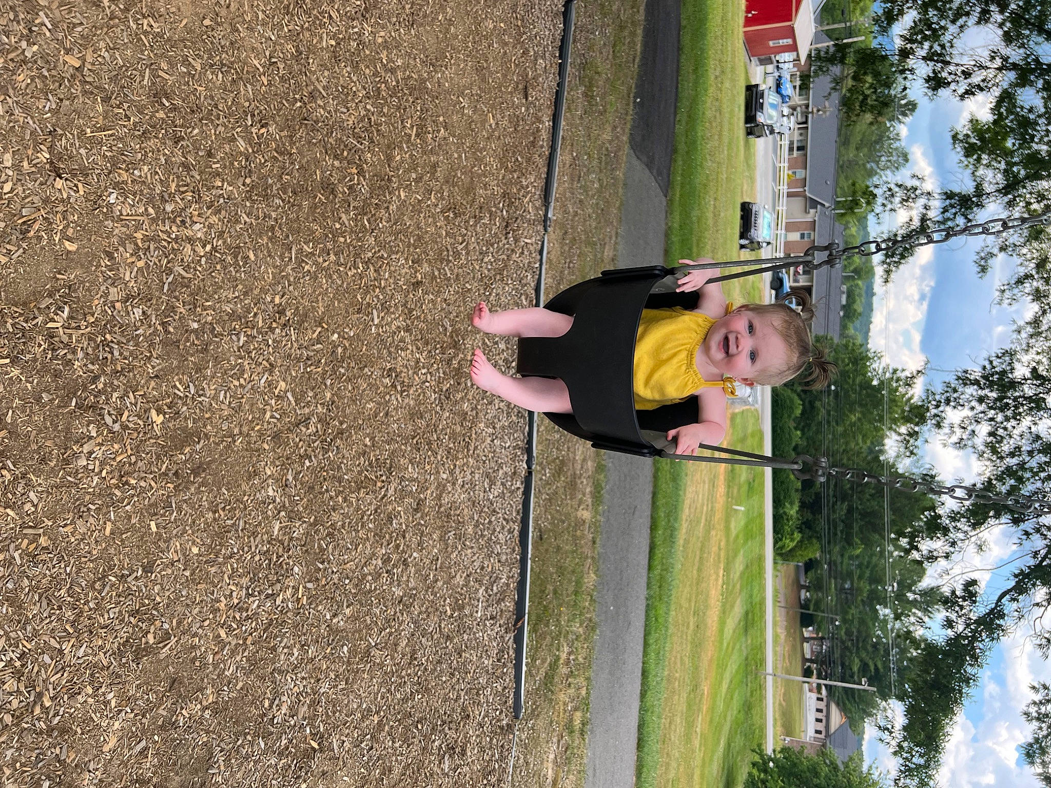 Kaisley joined the competition — help win amazing prizes! adventure, asphalt, fun, grass, joy, landscape, leisure, line, people_in_nature, person, plant, recreation, shadow, sky, smile, soil, tire, toddler, tree