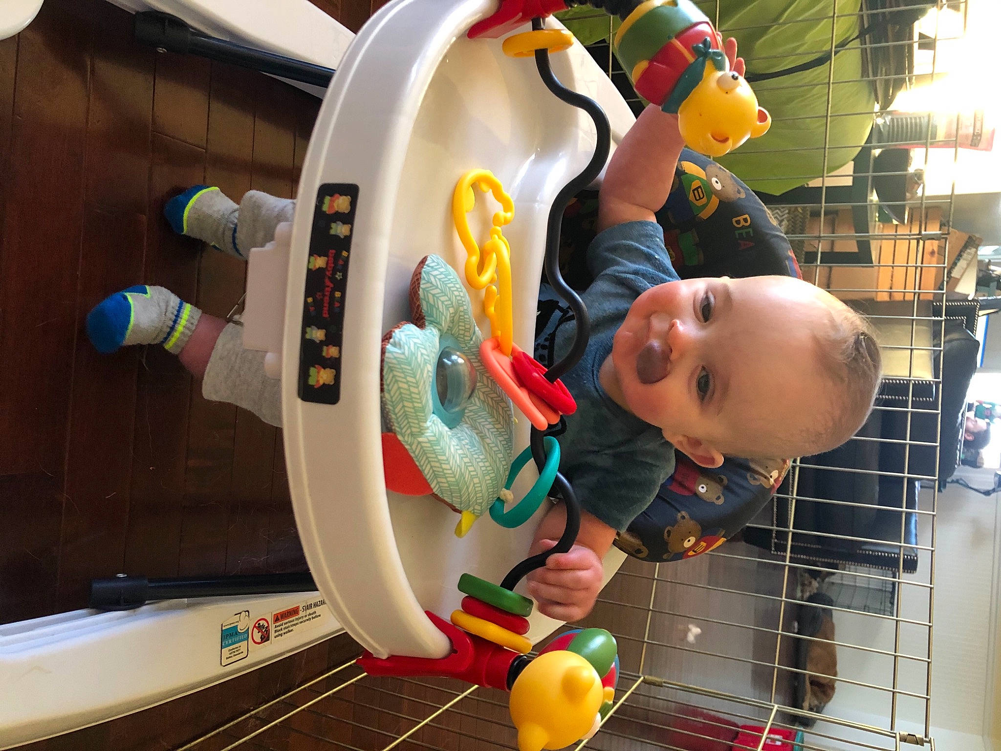 Bexley joined the competition — help win amazing prizes! _geese_and_swans, baby, baby_playing_with_toys, baby_products, baby_safety, baby_toddler_clothing, baby_toys, child, ducks, person, plastic, play, product, toy, yellow