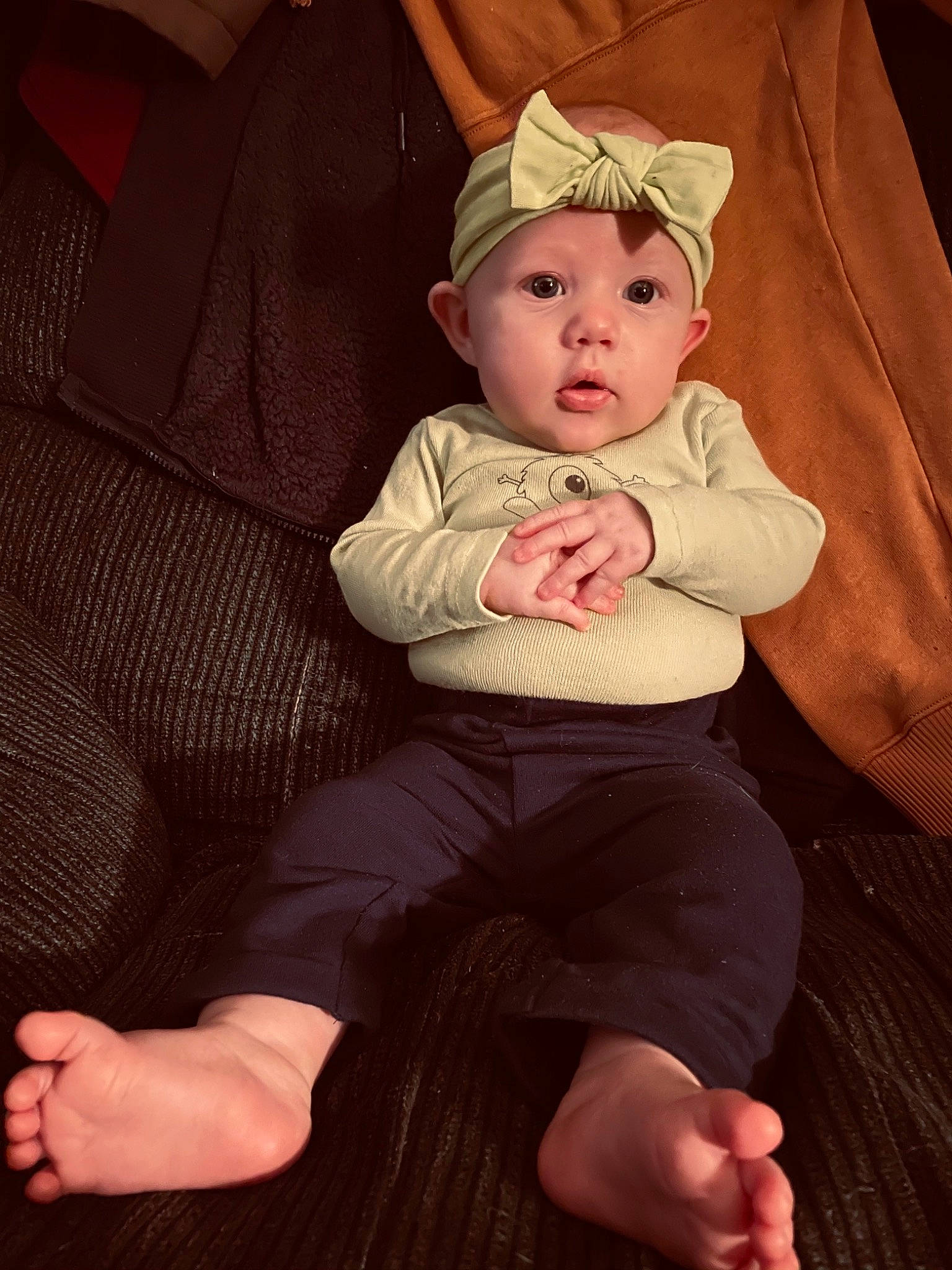 Aubriella joined the competition — help win amazing prizes! baby, baby_toddler_clothing, cap, cheek, child, comfort, fashion_accessory, finger, foot, hand, happy, hat, headwear, human_leg, lap, person, sitting, skin, sleeve, thigh