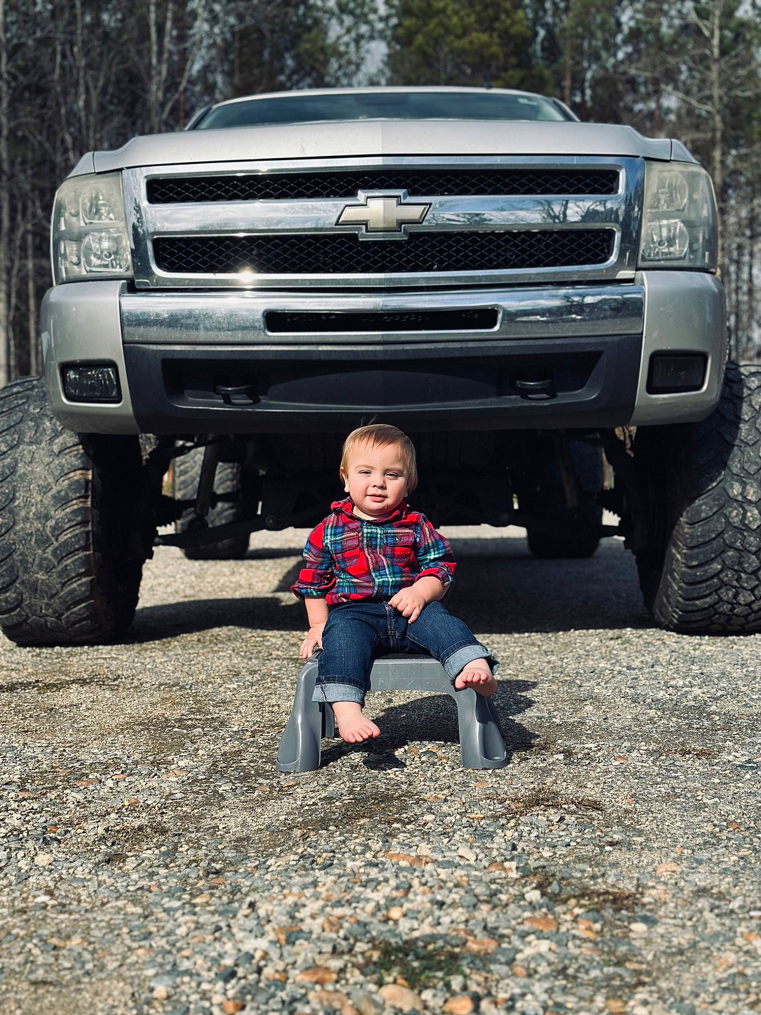 Benson joined the competition — help win amazing prizes! automotive_design, automotive_exterior, automotive_lighting, automotive_tire, automotive_wheel_system, bumper, car, fender, grille, hood, land_vehicle, landscape, motor_vehicle, person, plant, tire, tread, tree, truck, vehicle