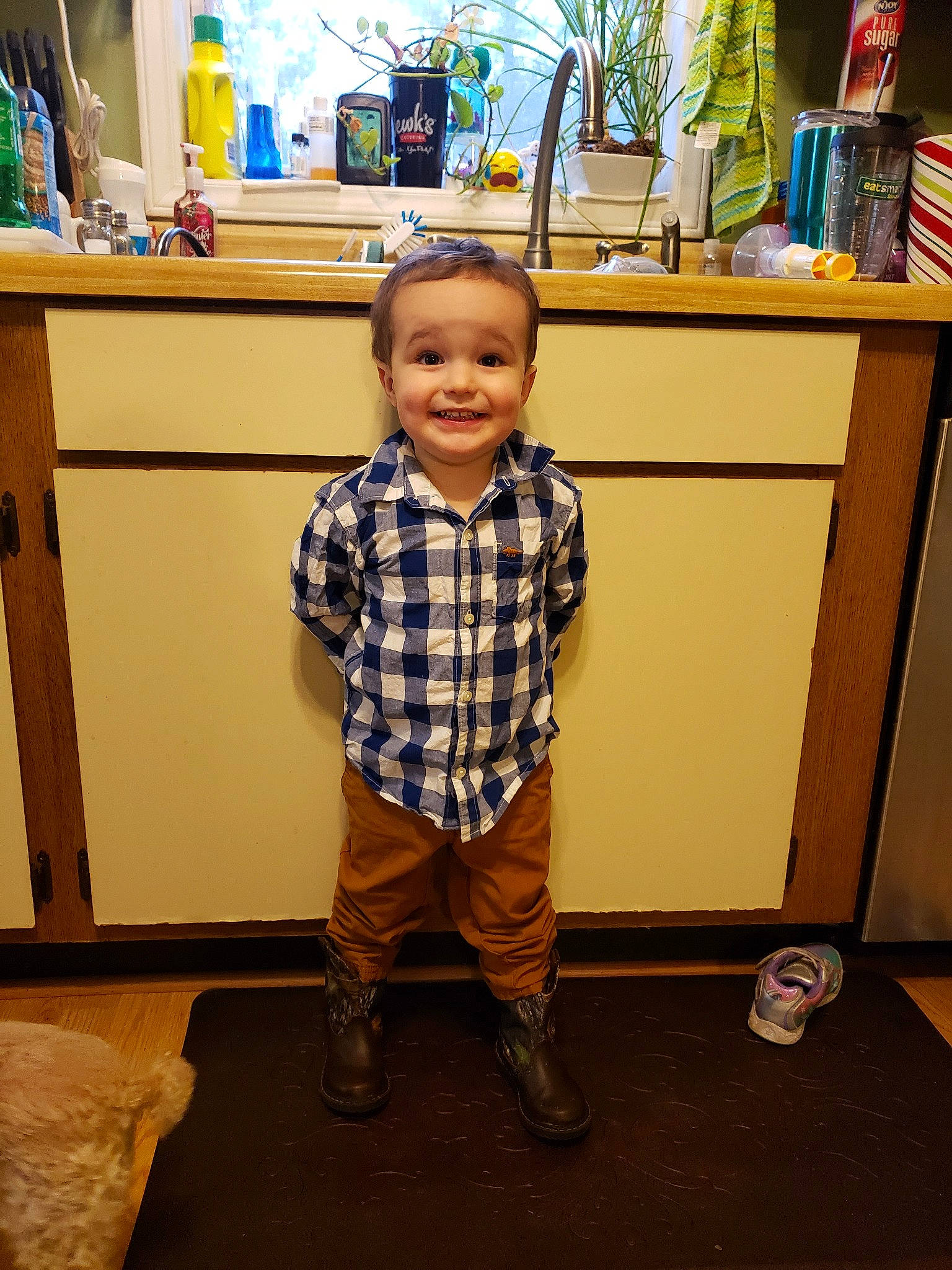 Bentley Ray joined the competition — help win amazing prizes! boy, child, day, design, fun, infant, joy, outerwear, pattern, person, product, room, sitting, smile, standing, t_shirt, toddler