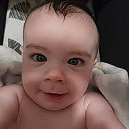 Daniel joined the competition — help win amazing prizes! baby, face, eyes, smile, blanket, skin, infant, closeup, portrait, child, cute, expression, indoor, young, person, head, soft, warm, happy, baby_skin