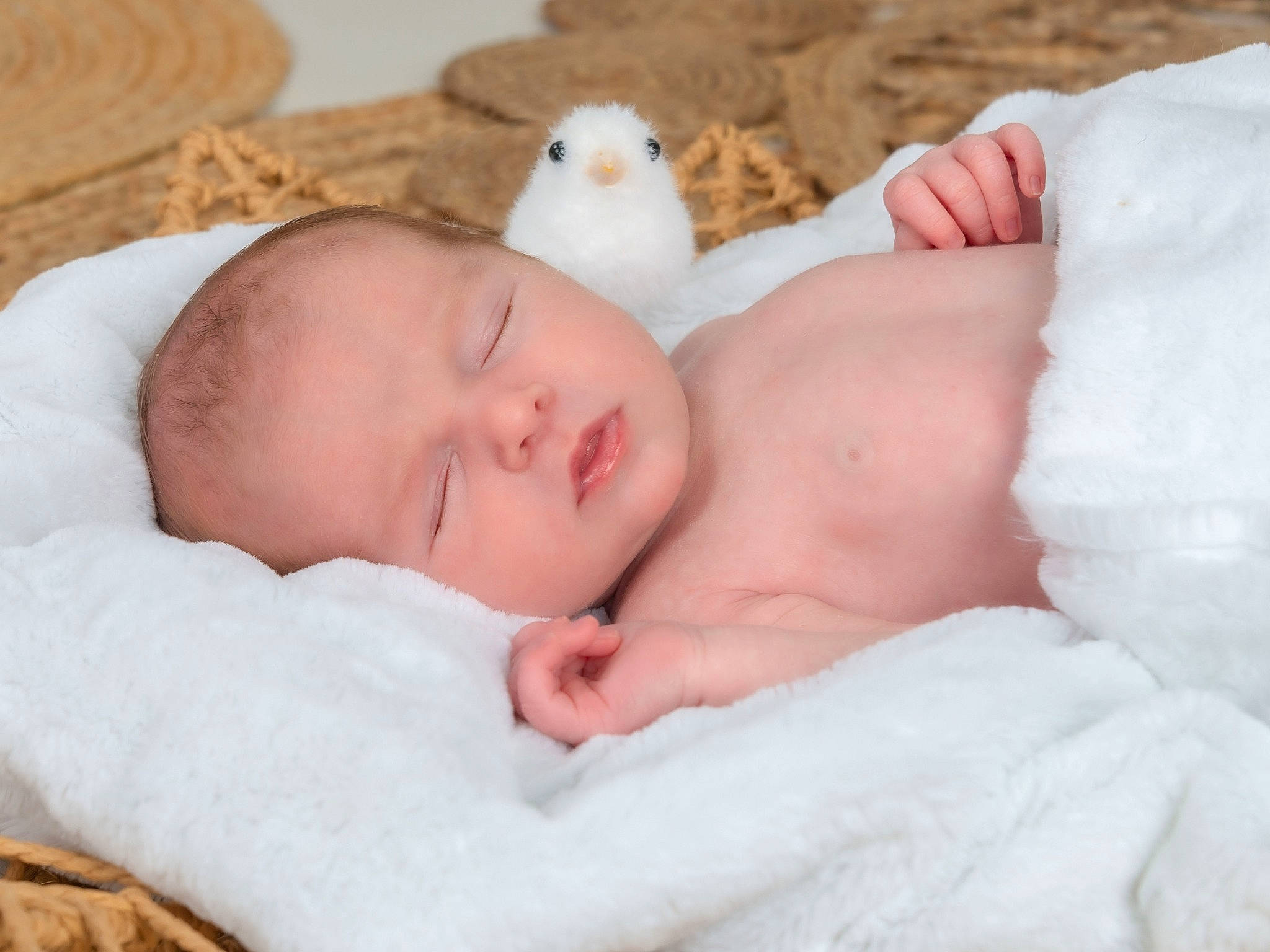 Thymao participe au concours pour gagner de l'argent avec cette photo : abdomen, baby, baby_sleeping, baby_toddler_clothing, bird, cheek, comfort, eye, face, finger, hand, head, headgear, human_body, linens, mammal, neck, nose, person, skin