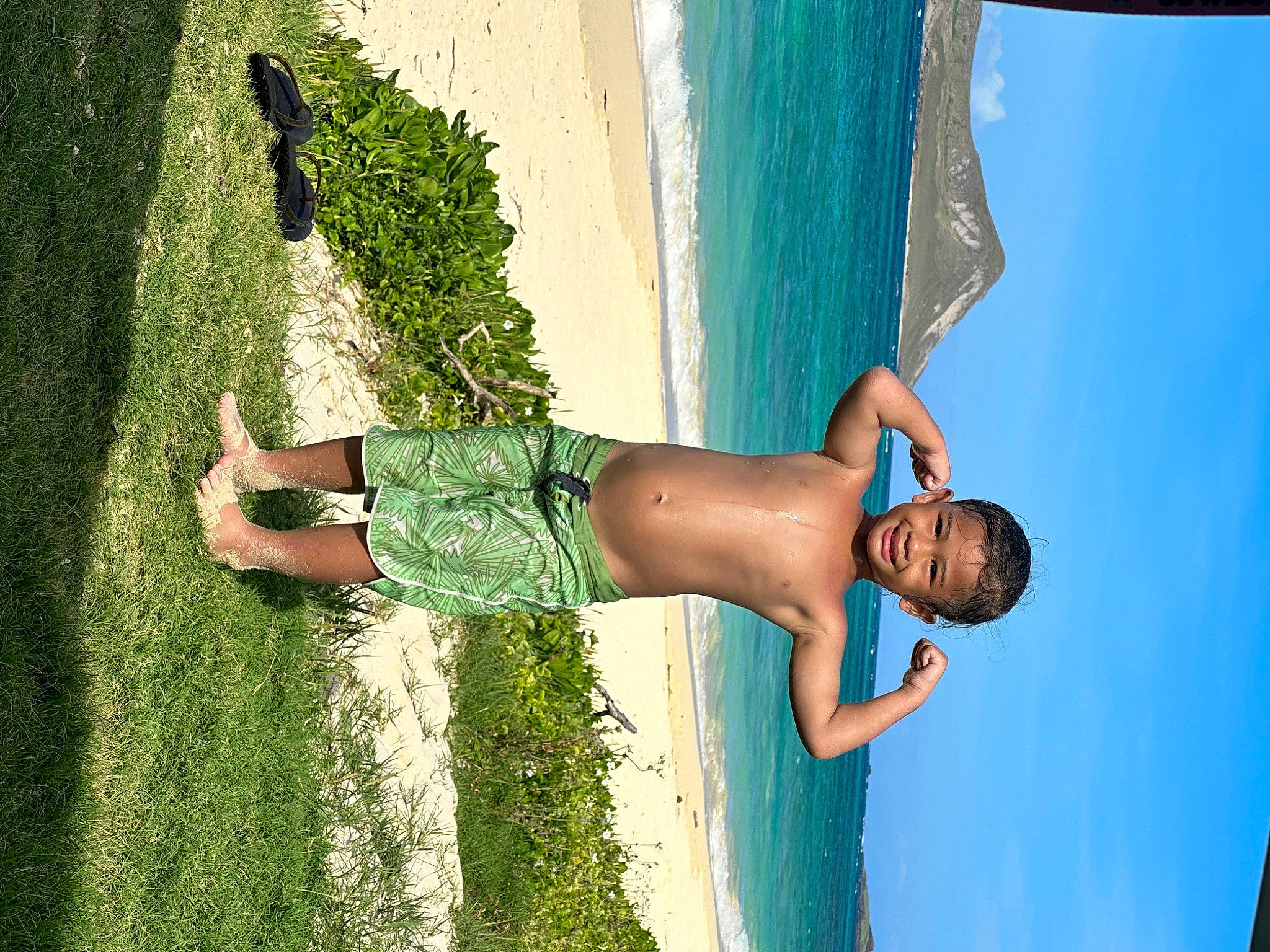 Dallas joined the competition — help win amazing prizes! arm, azure, body_of_water, flash_photography, green, hand, happy, human_body, joy, leg, leisure, people_in_nature, person, plant, sky, standing, sunlight, thigh, tree, waist