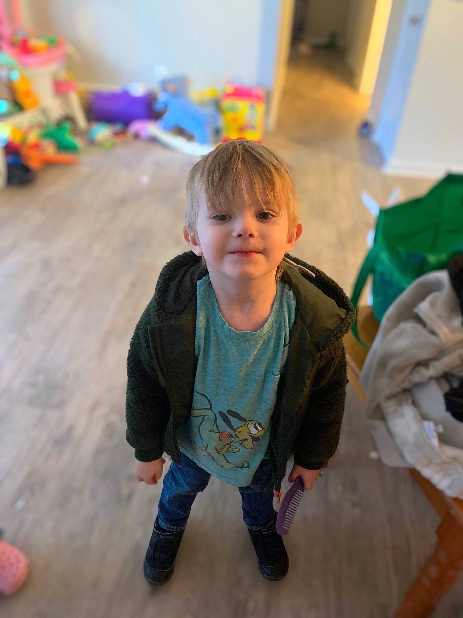 Luke Jr is registered to the contest to win money with this photo: baby, baby_toddler_clothing, cheek, child, event, floor, flooring, fun, happy, hardwood, joy, leisure, person, recreation, room, sitting, t_shirt, toddler, vacation, wood