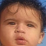 Daniel participe au concours pour gagner de l'argent avec cette photo : baby, child, face, curly_hair, wet_hair, skin, blue_sky, outdoor, portrait, young, innocence, expression, closeup, person, head, eyes, mouth, nose, shoulder, natural_light
