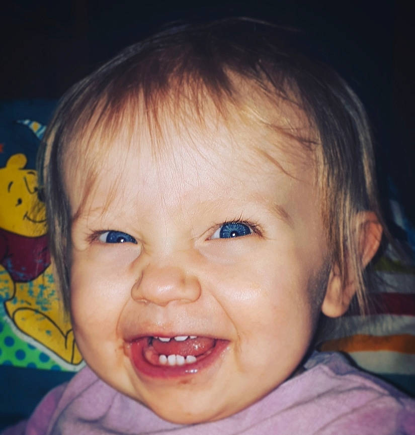 Heather participe au concours pour gagner de l'argent avec cette photo : baby_making_funny_faces, cheek, child, chin, eye, eyebrow, face, facial_expression, forehead, hair, head, iris, joy, lip, mouth, nose, organ, person, skin, smile