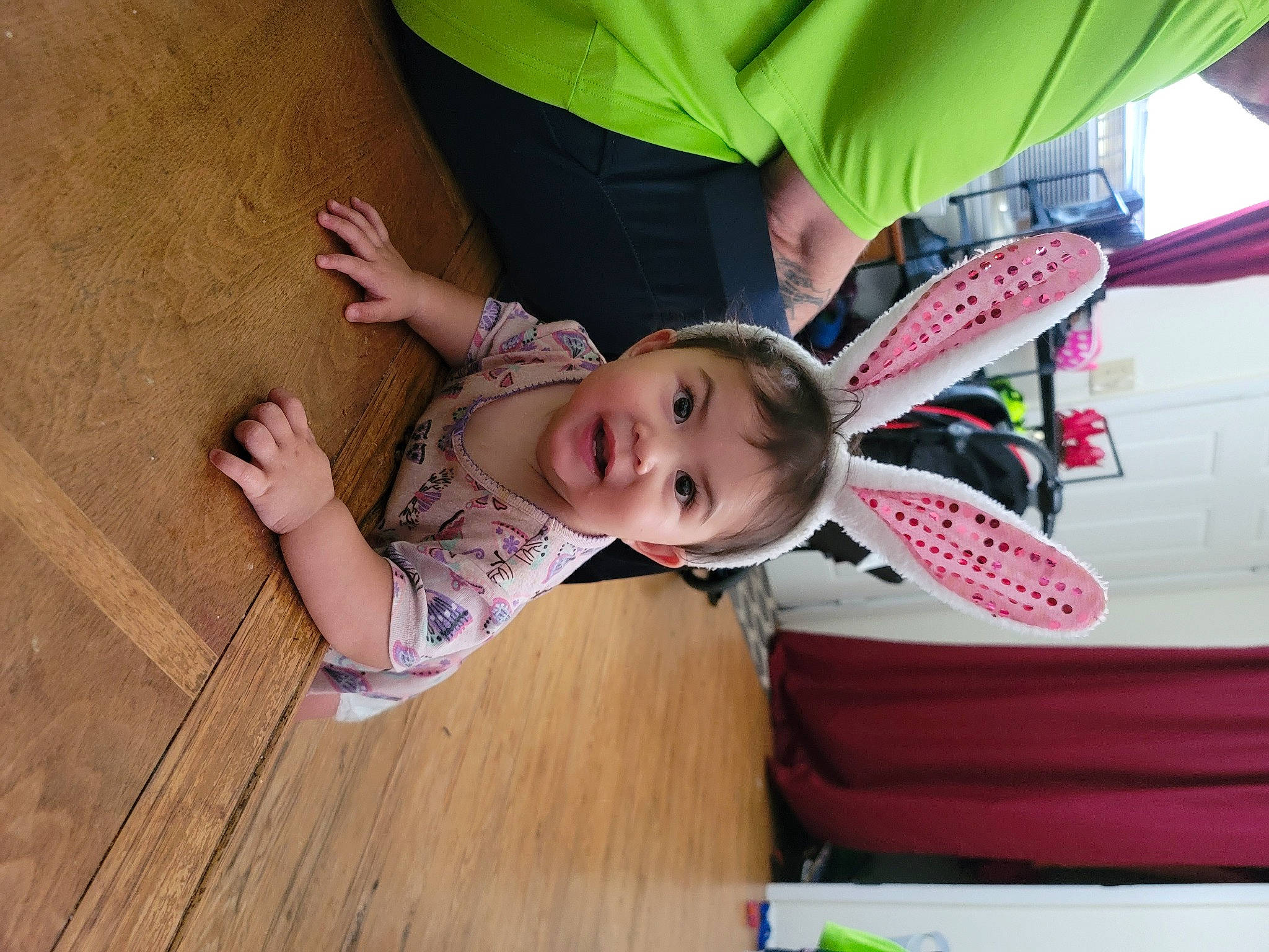 Heart Michaela is registered to the contest to win money with this photo: auto_part, baby, baby_products, baby_toddler_clothing, chair, child, flooring, fun, grass, happy, hardwood, leisure, person, pink, sitting, skin, smile, sunglasses, toddler, tree