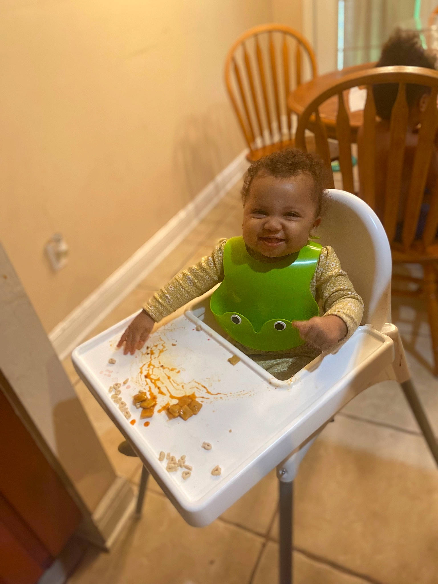 Serenity joined the competition — help win amazing prizes! baby, baby_toddler_clothing, chair, child, comfort, flooring, fun, happy, hardwood, person, play, room, sitting, sleeve, smile, t_shirt, toddler, visual_arts, windsor_chair, wood