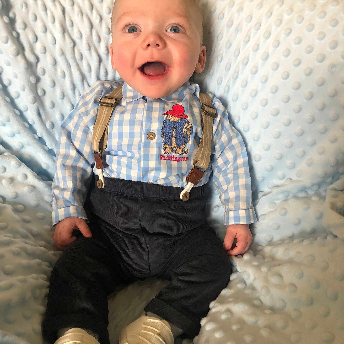 Rock joined the competition — help win amazing prizes! accessories, baby, bed, clothing, face, footwear, furniture, happy, head, homedecor, jeans, pants, person, photography, portrait, shirt, shoe, shorts, sitting, suspenders