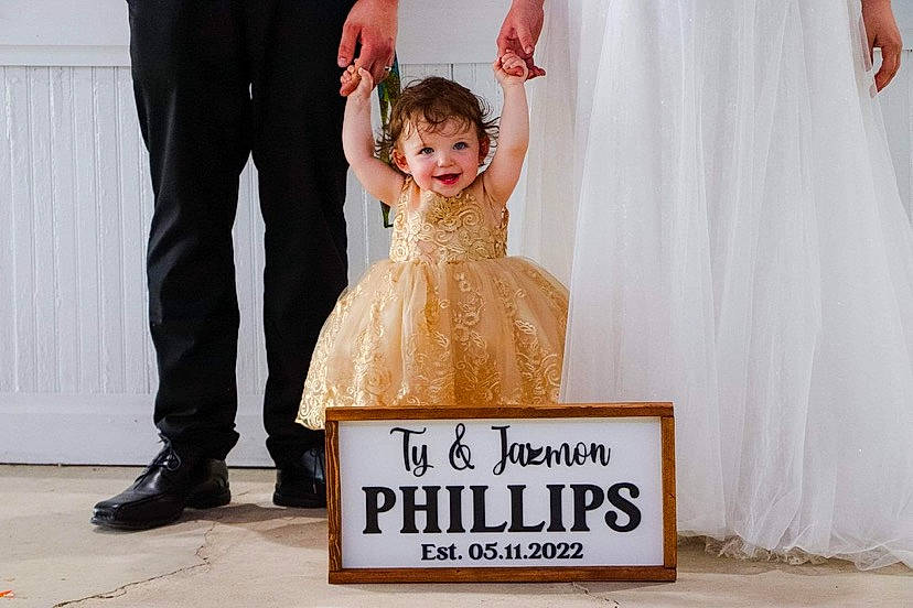 Ophelia joined the competition — help win amazing prizes! bridal_clothing, bridal_party_dress, child, curtain, dress, event, fashion_design, flooring, font, formal_wear, fun, gesture, gown, happy, joy, one_piece_garment, peach, person, smile, suit