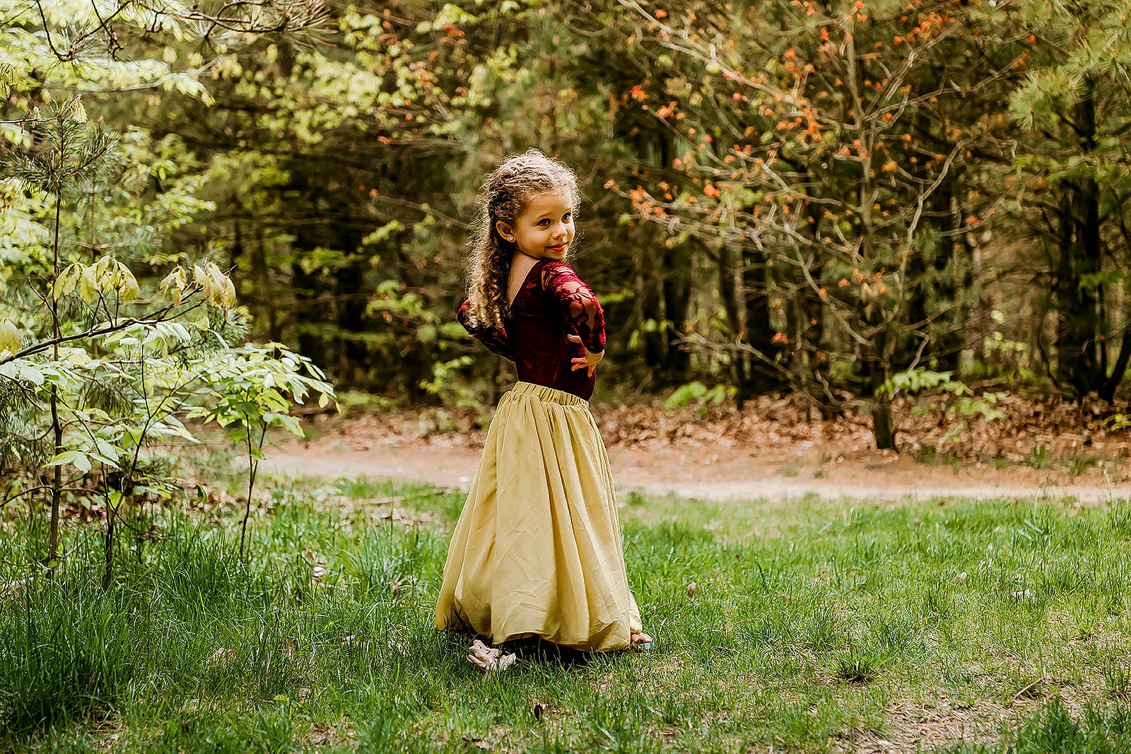 Brynn joined the competition — help win amazing prizes! baby, blond, dress, forest, grass, grassland, happy, joy, landscape, leisure, meadow, natural_landscape, outerwear, people_in_nature, person, plant, prairie, shrub, sunlight, toddler