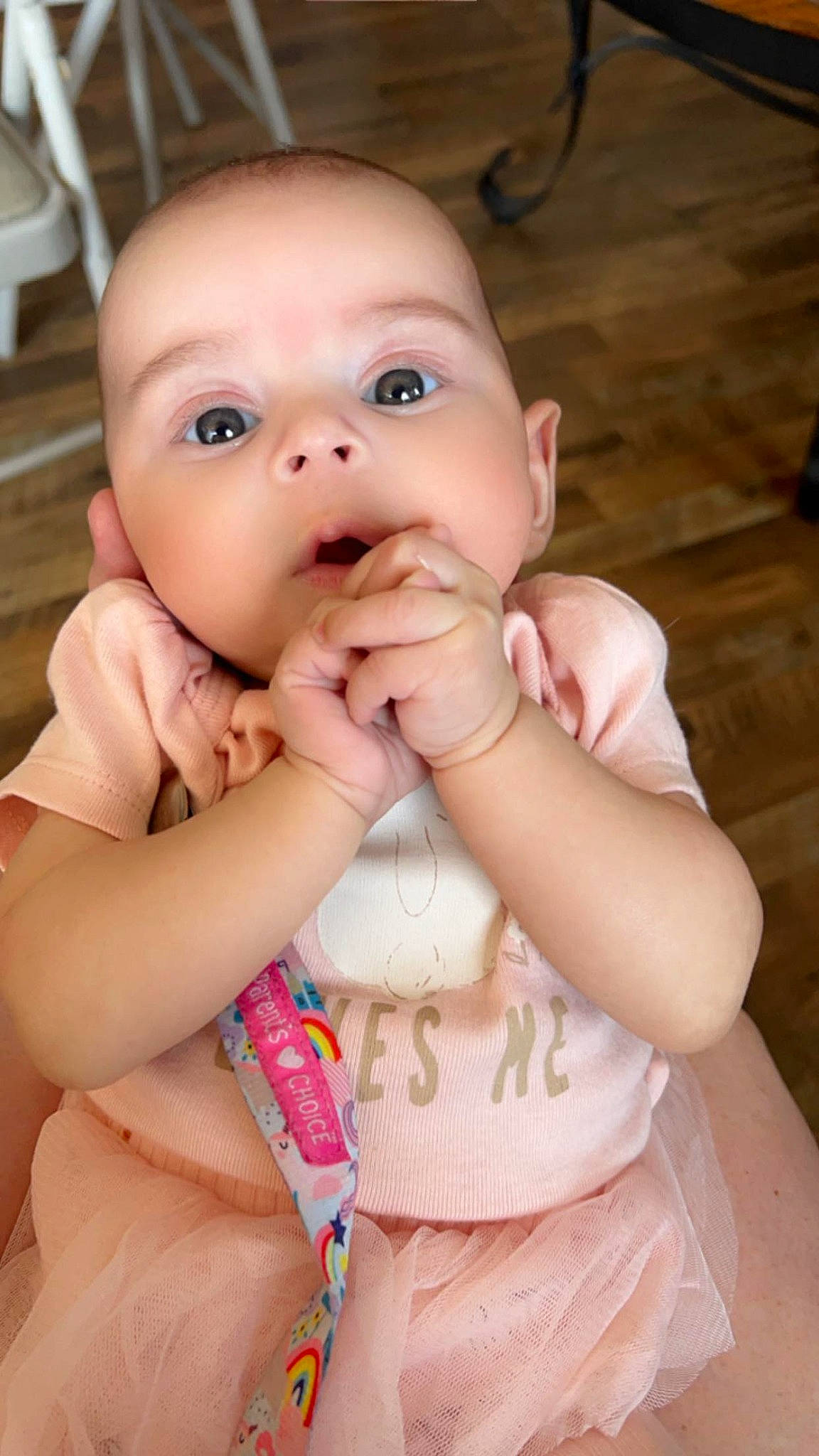 Thalia joined the competition — help win amazing prizes! arm, baby, baby_toddler_clothing, cheek, eyelash, facial_expression, finger, gesture, hand, human_body, iris, lip, mouth, muscle, nail, neck, nose, person, pink, skin