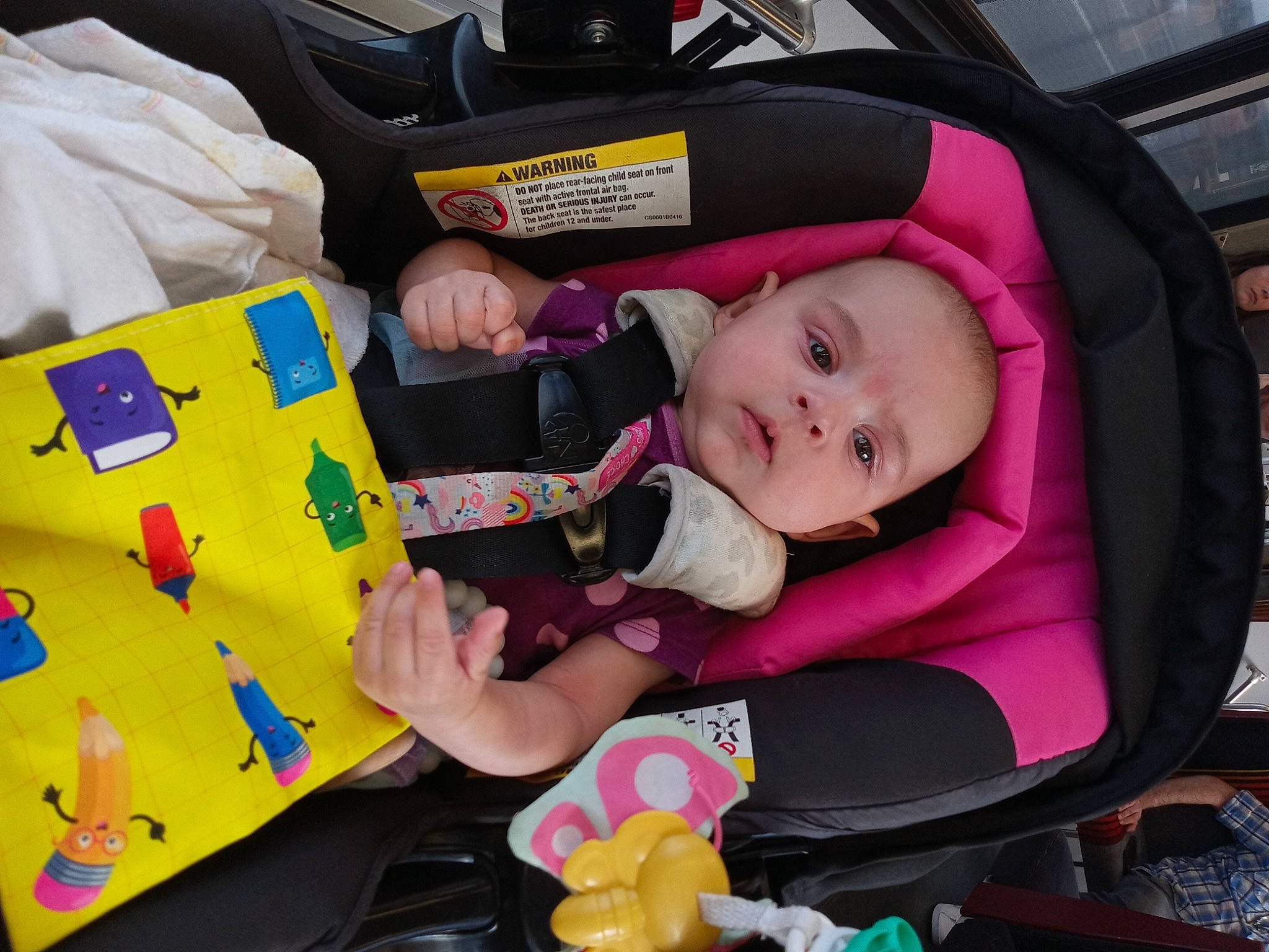 Thalia joined the competition — help win amazing prizes! baby, baby_carriage, baby_products, baby_toddler_clothing, car_seat, child, comfort, event, fun, lap, person, plastic, toddler, toy, yellow