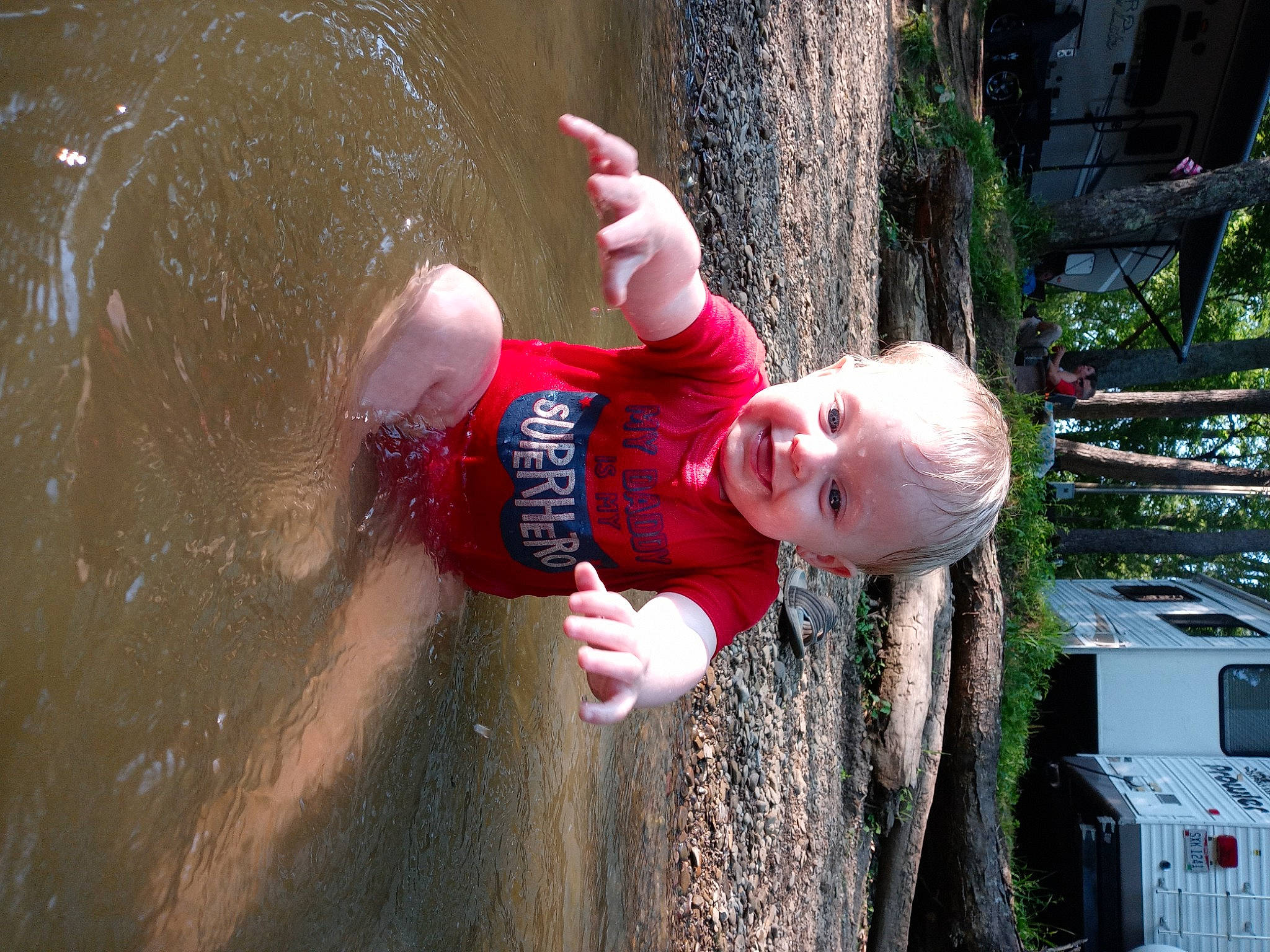 Ricky joined the competition — help win amazing prizes! automotive_exterior, baby, car, child, family_car, fun, grass, happy, leisure, motor_vehicle, people_in_nature, person, pink, plant, play, recreation, smile, toddler, tree, vehicle_door