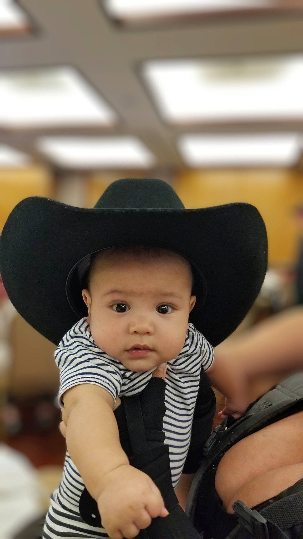 Roan joined the competition — help win amazing prizes! baby, baby_toddler_clothing, beauty, black_hair, cap, chair, event, fashion_accessory, fedora, flash_photography, fun, happy, hat, headgear, leisure, pattern, person, sitting, skin, sun_hat