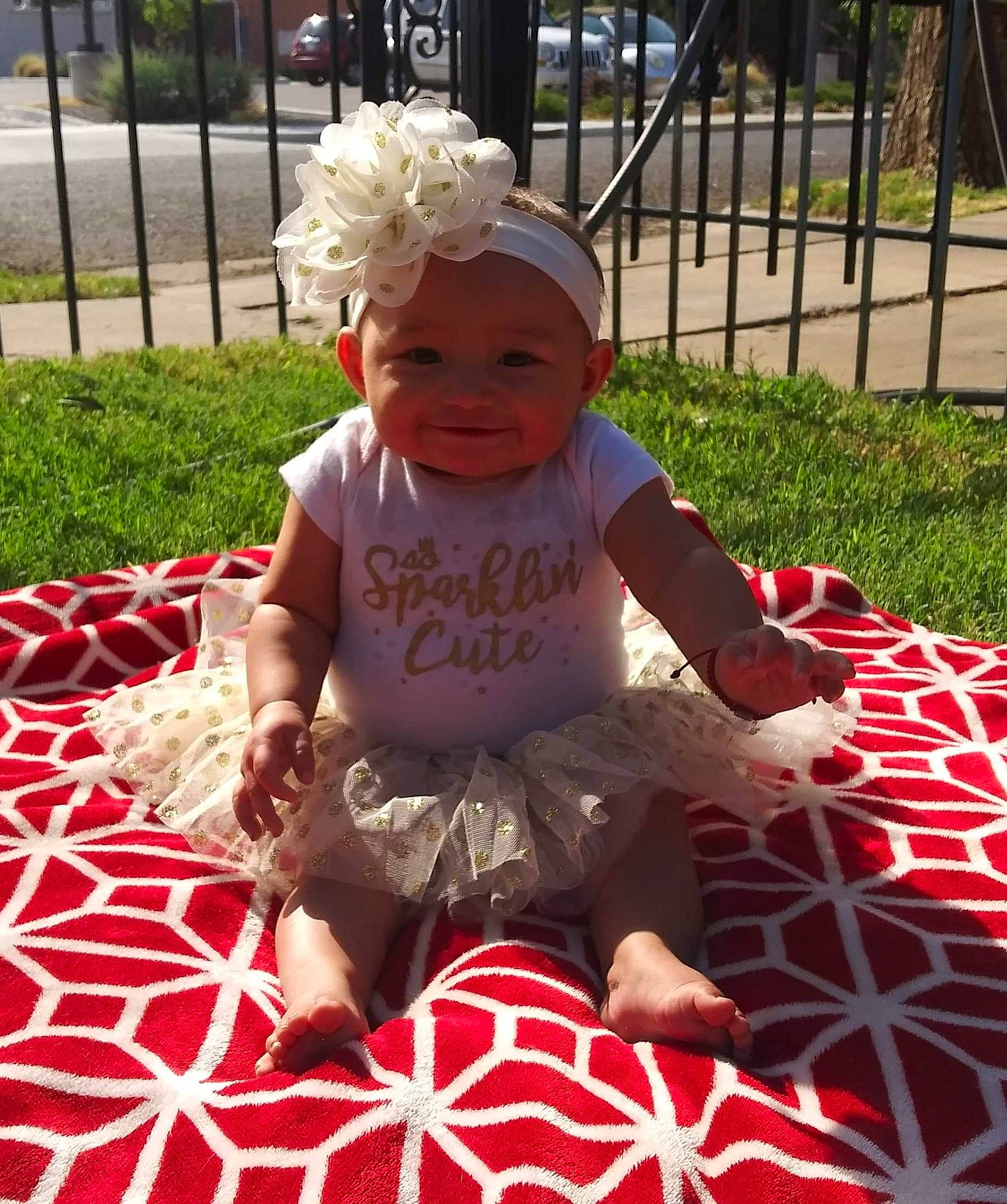 Makayla is registered to the contest to win money with this photo: baby_toddler_clothing, child, costume, headwear, joy, person, play, recreation, sitting, textile, toddler