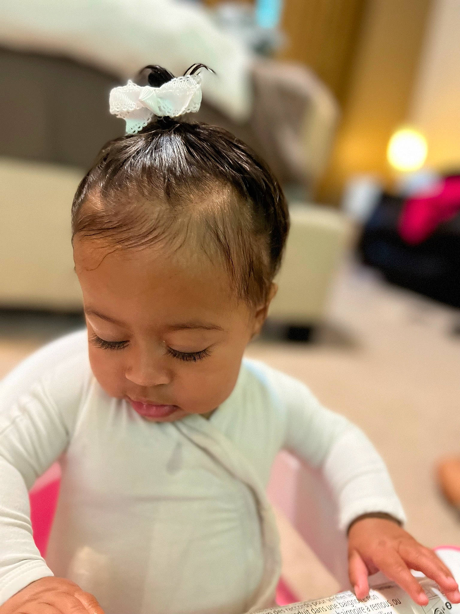 Selina joined the competition — help win amazing prizes! baby, beauty, birthday, child, event, eyelash, fashion_accessory, flooring, fun, happy, headpiece, office_equipment, person, photograph, play, recreation, room, sitting, snapshot, sweetness