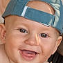 Elio a rejoint le concours — aidez-le/la à gagner de superbes lots ! baby, bare_shoulders, cap, cheerful, child, closeup, cute, expression, eyes, face, happy, hat, headwear, infant, portrait, skin, smile, sunlight, tongue, young