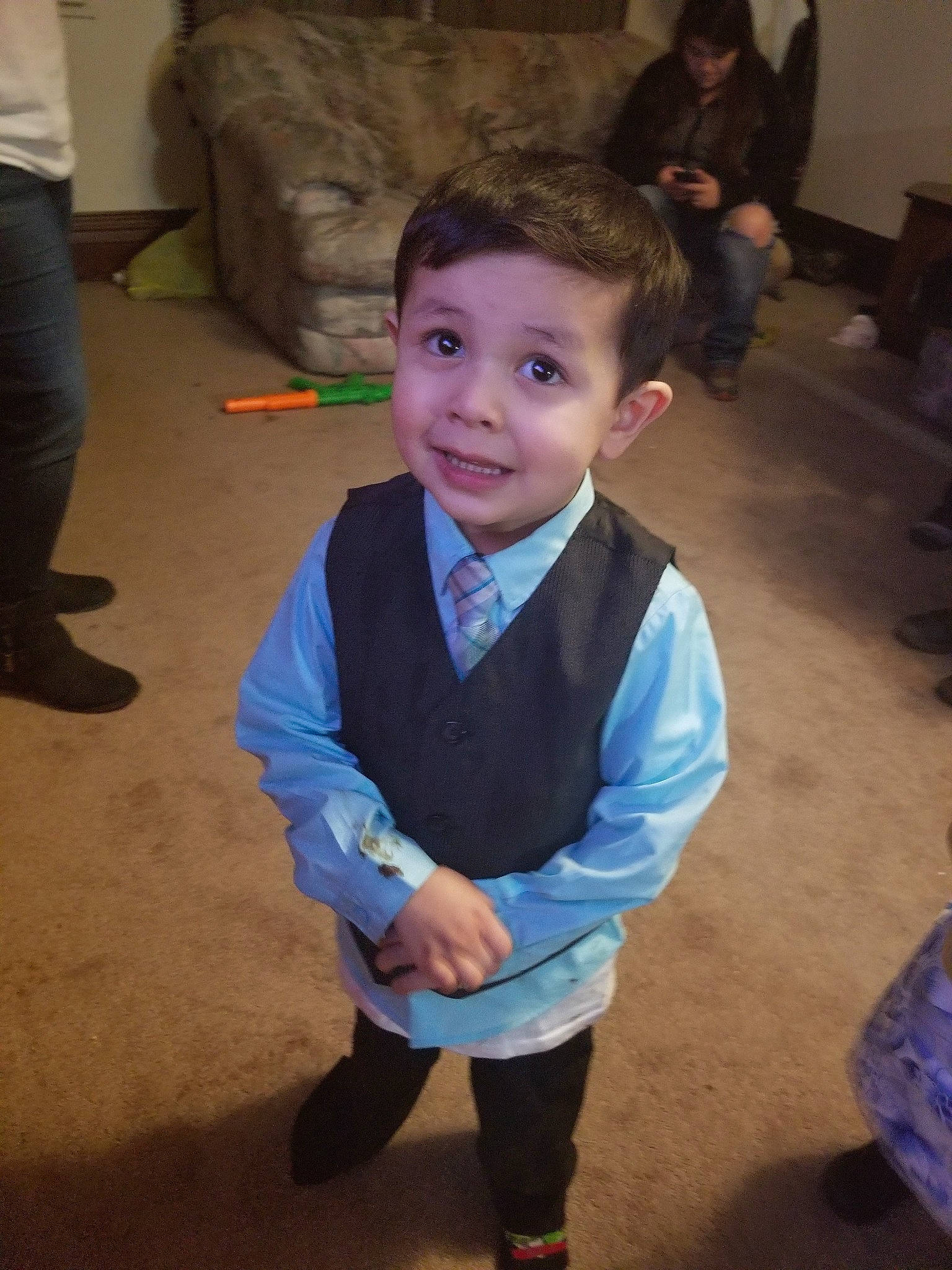 Marcelo joined the competition — help win amazing prizes! child, head, joy, outerwear, person, skin, smile, standing, toddler