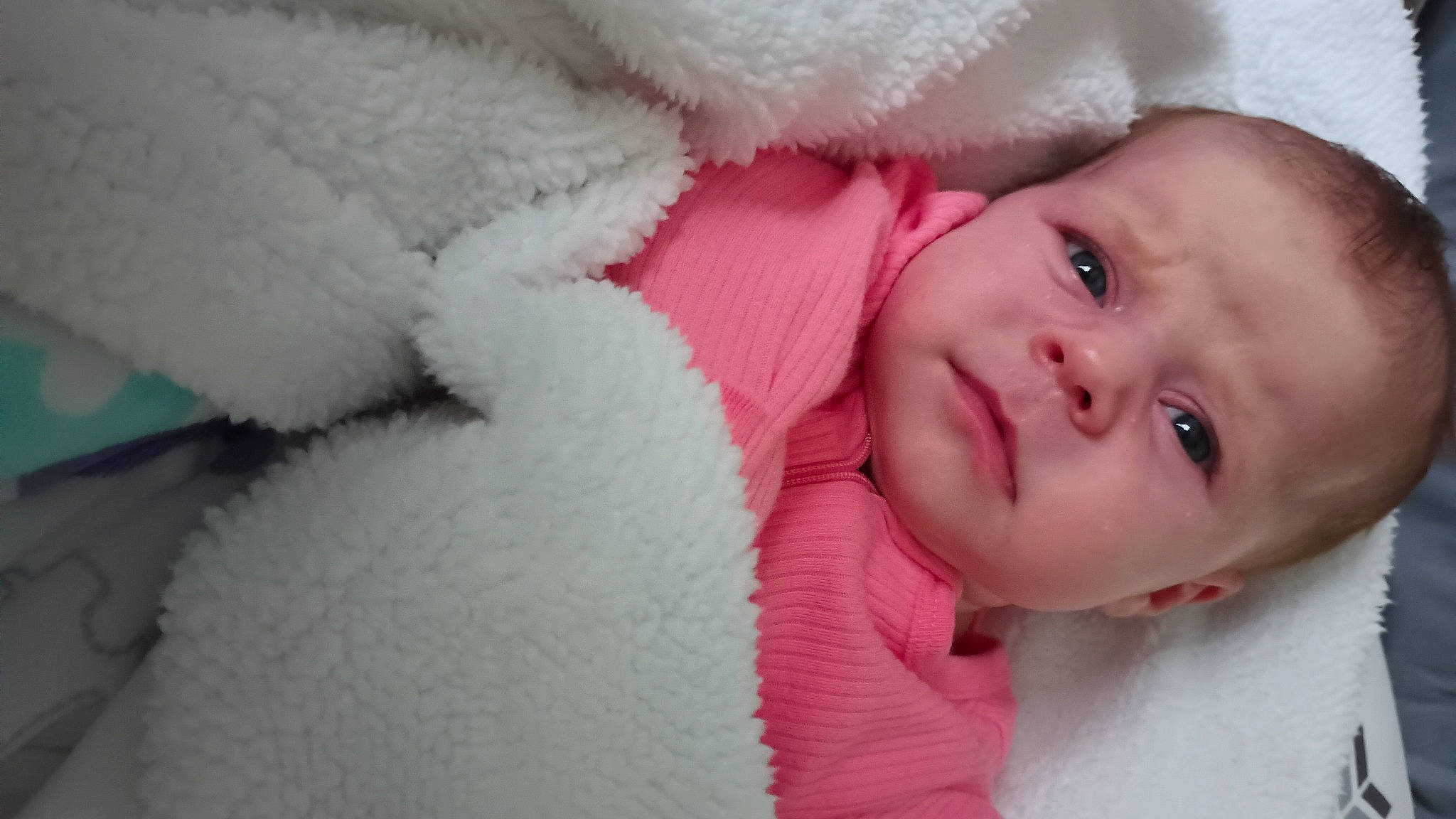 Aurora Mae is registered to the contest to win money with this photo: baby, cheek, child, comfort, ear, eye, eyebrow, eyelash, face, happy, human_body, lip, nose, person, pink, skin, smile, stuffed_toy, teddy_bear, toddler