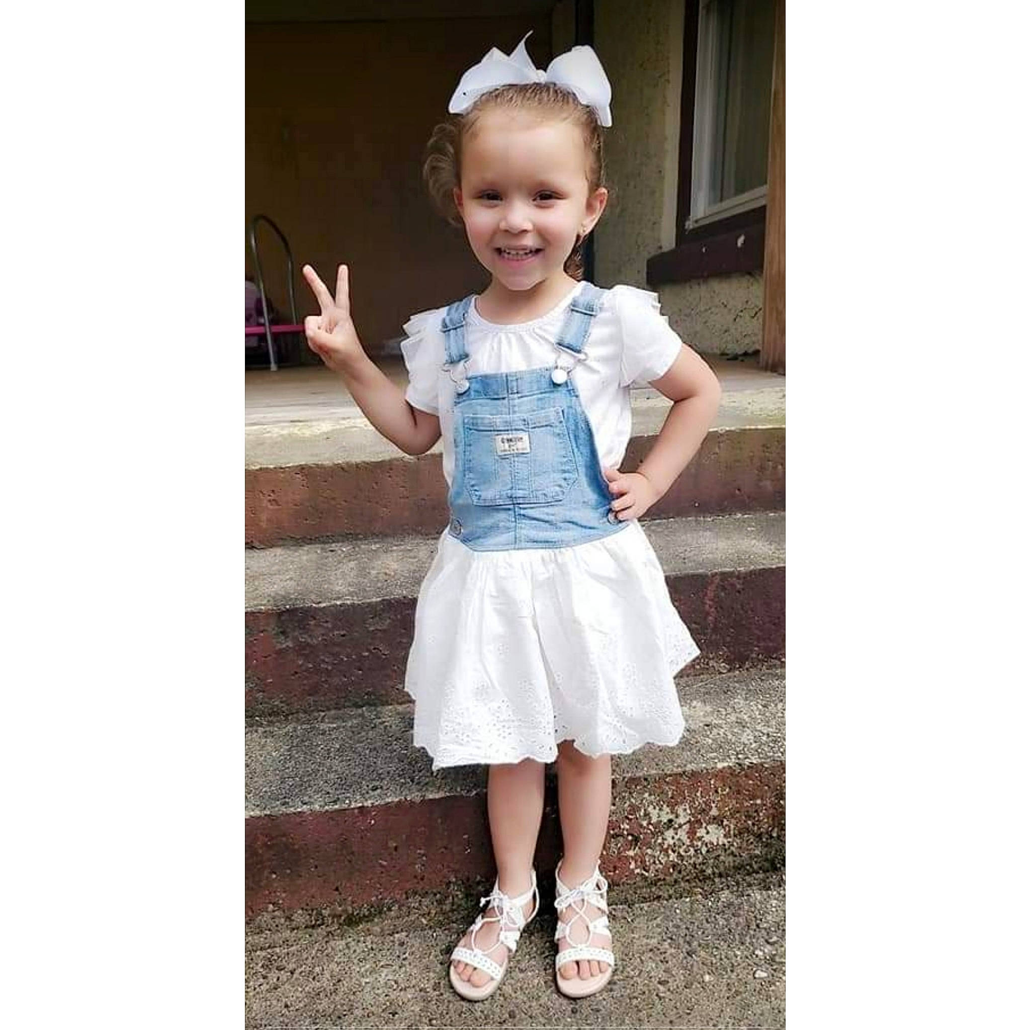 Harper-lee joined the competition — help win amazing prizes! aqua, arm, baby_toddler_clothing, clothing, day_dress, denim, dress, face, fashion_design, hair, hairstyle, happy, human_body, joy, pattern, person, pink, sleeve, smile, street_fashion