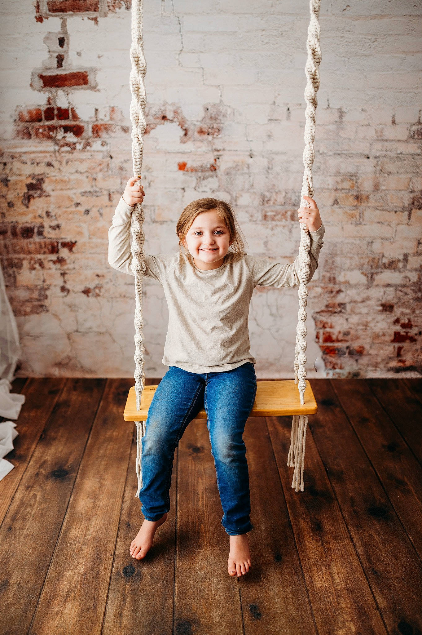 Lexi joined the competition — help win amazing prizes! child, child_model, denim, flash_photography, flooring, fun, happy, hardwood, joy, leisure, people_in_nature, person, portrait_photography, room, rope, sitting, smile, standing, textile, visual_arts