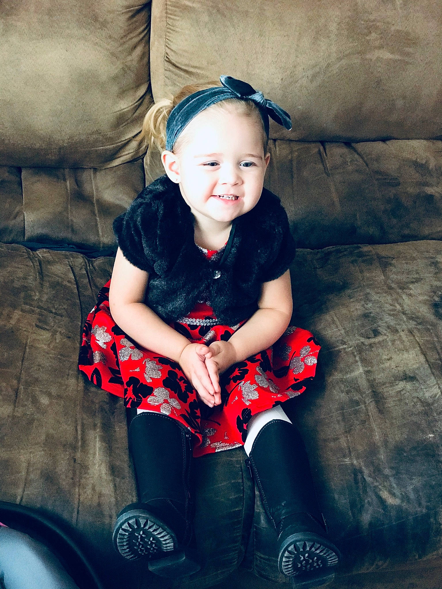 Skai is registered to the contest to win money with this photo: child, child_model, cool, eye, flash_photography, hair_accessory, happy, joy, person, photograph, photography, portrait, portrait_photography, red, sitting, skin, smile, snapshot, toddler