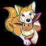 Kenji is registered to the contest to win money with this photo: animal, animated, cartoon, character, colorful, cute, digital_art, dog, drawing, ears, eevee, fantasy, friendship, happy, hug, illustration, outline, pokemon, smile, tail