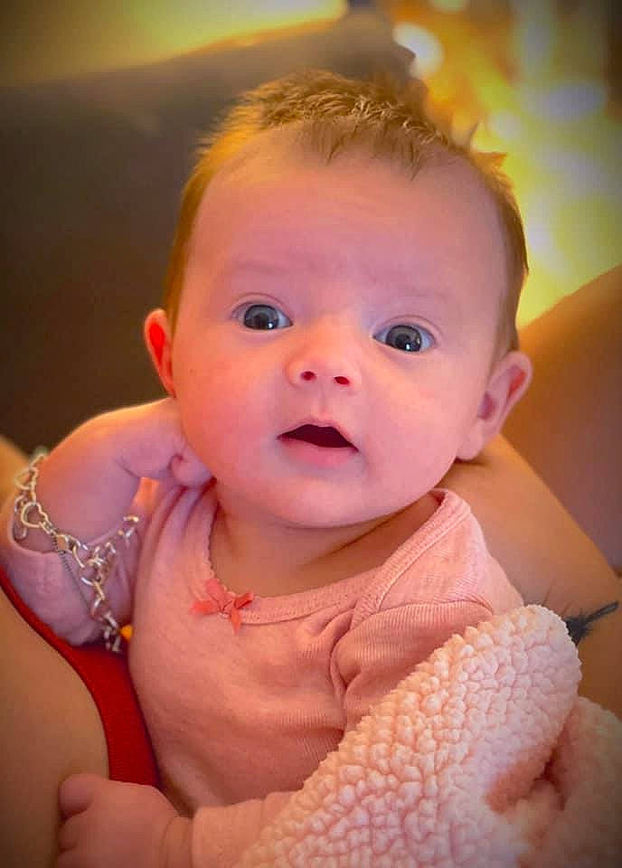 Ryder is registered to the contest to win money with this photo: baby, baby_toddler_clothing, cheek, chin, ear, eye, face, facial_expression, finger, flash_photography, gesture, happy, head, human_body, iris, lip, mouth, neck, nose, person