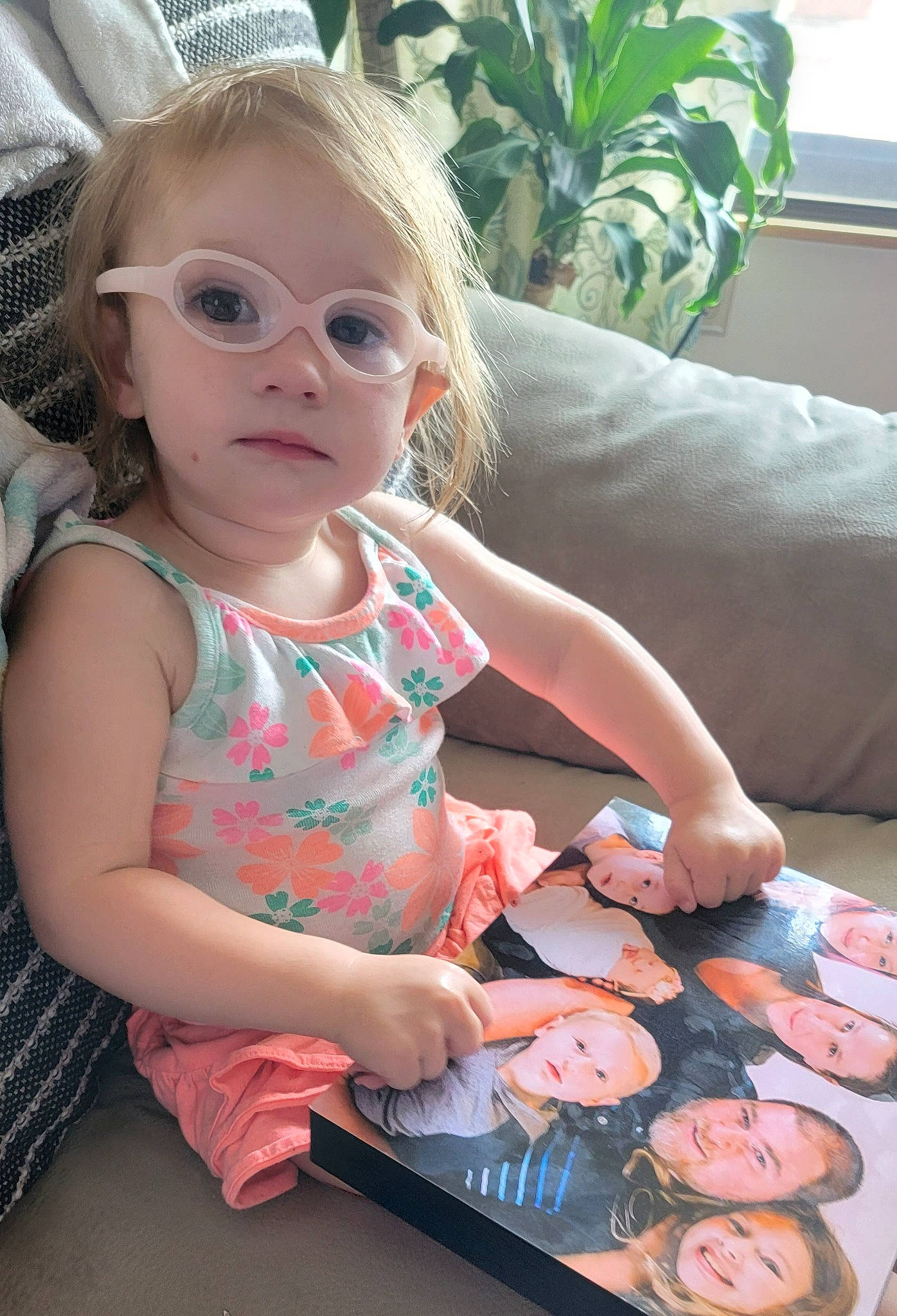 Lillyanna joined the competition — help win amazing prizes! baby, baby_toddler_clothing, child, cooking, cuisine, eyewear, finger_food, food, fun, green, happy, joy, leisure, mouth, person, pink, recreation, sitting, summer, sunglasses