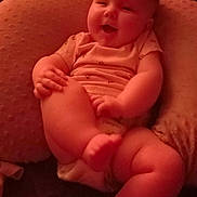 Niylia joined the competition — help win amazing prizes! baby, infant, smile, pillow, onesie, diaper, chubby, toes, legs, hands, bed, blanket, cozy, indoor, portrait, cute, happy, nursery, relaxed, texture