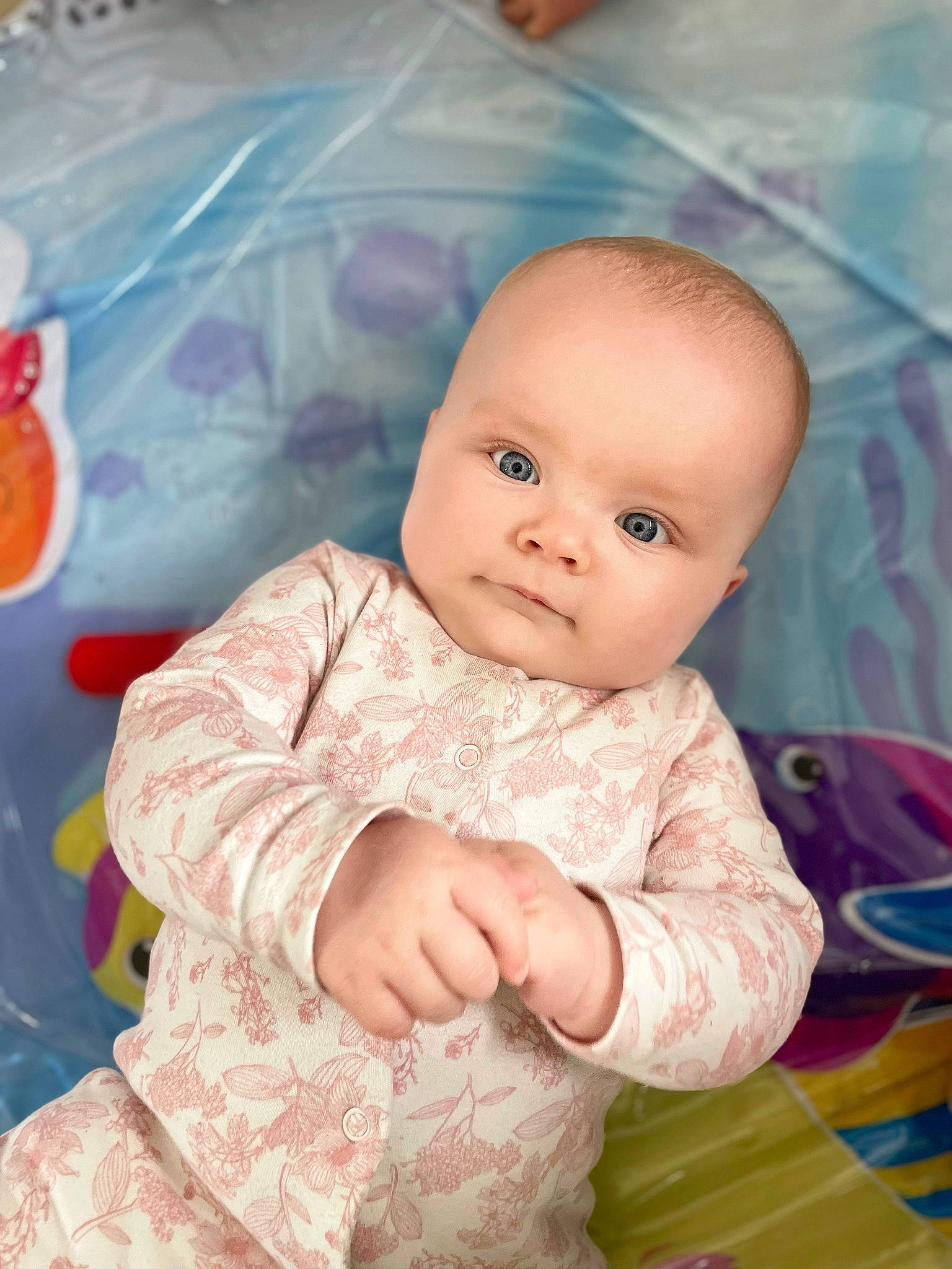 Oakleigh joined the competition — help win amazing prizes! baby, baby_products, baby_toddler_clothing, cheek, child, dress, eye, flooring, fun, hairstyle, happy, iris, lip, mouth, nose, pattern, person, pink, skin, sleeve